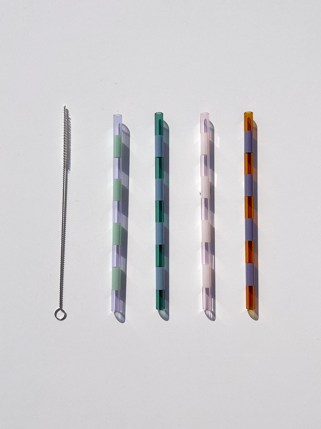Set of 4 Striped Glass Straws – Fredericks and Mae