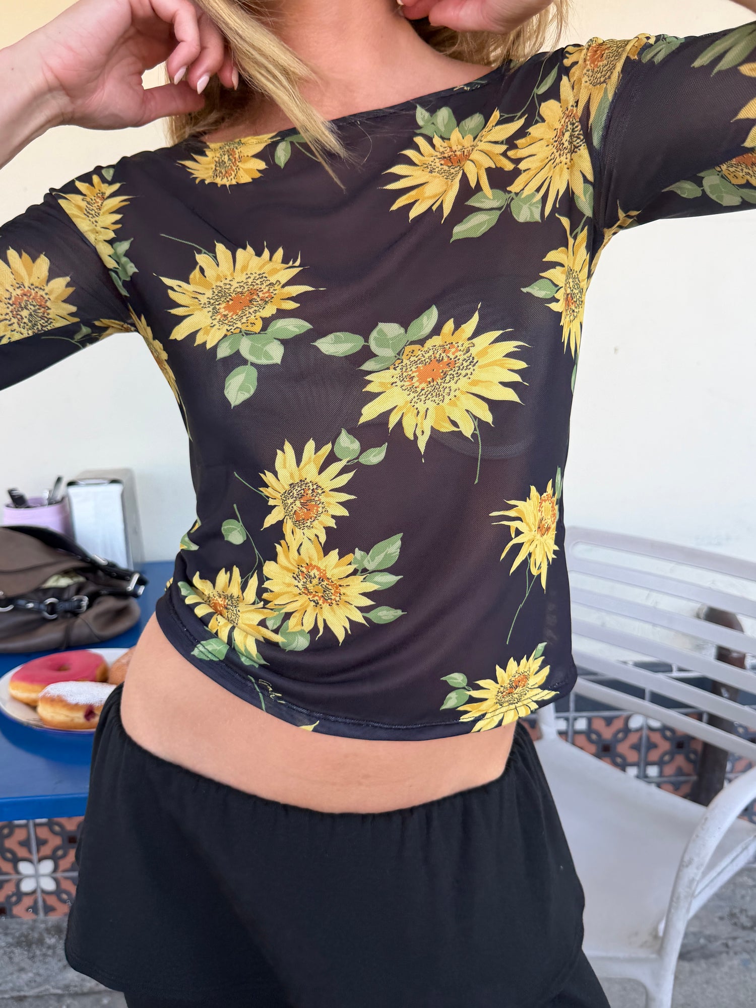 Nia Top - Midnight Sunflower