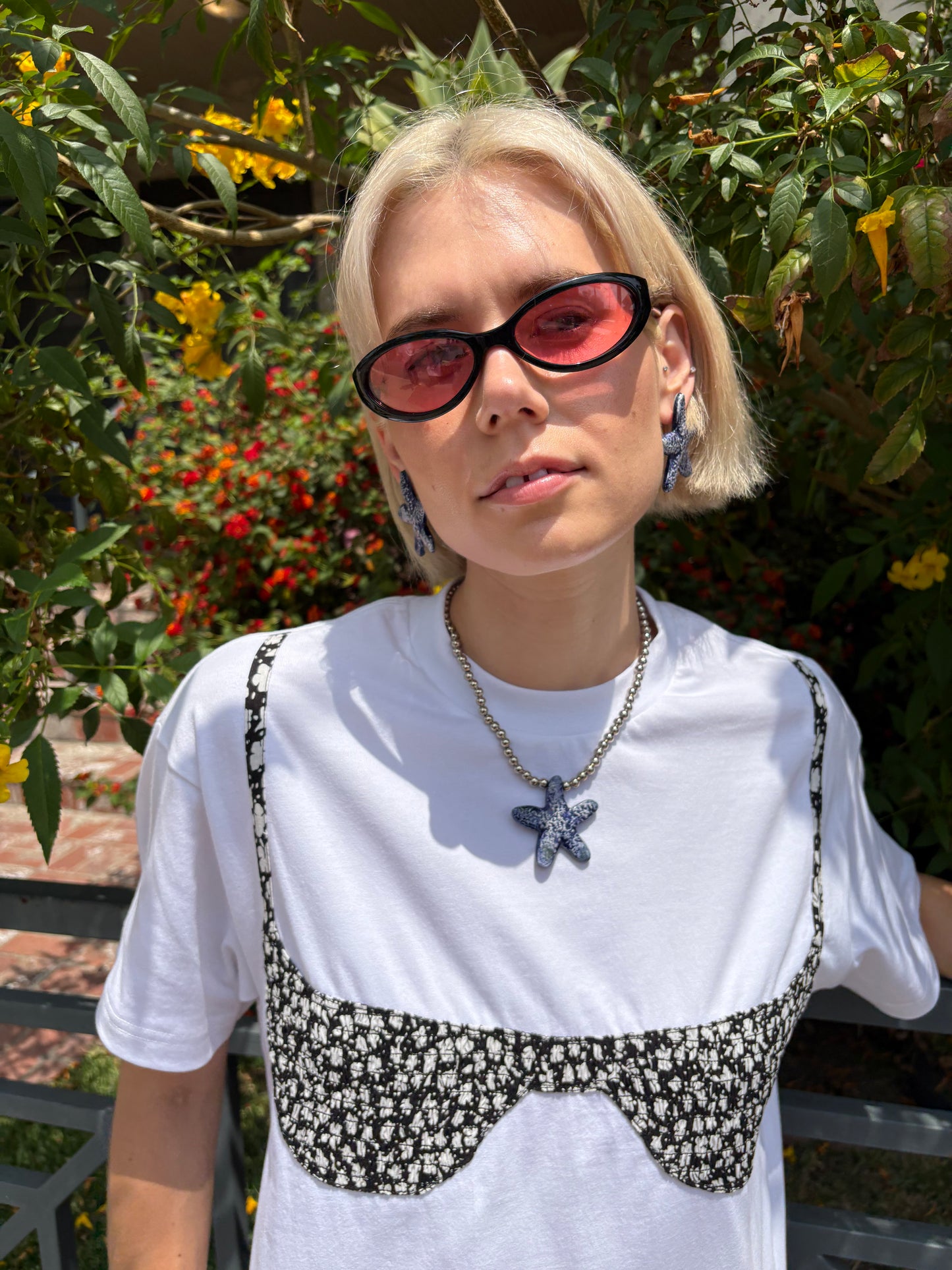 Star Fish Necklace - Blue/Silver