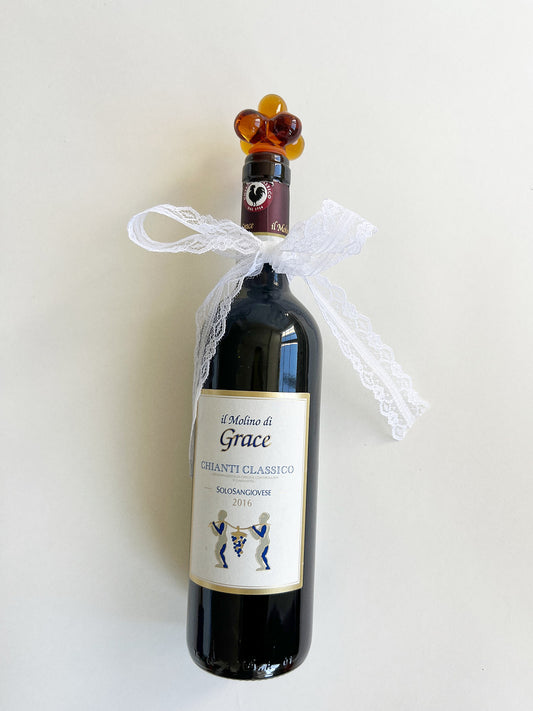 Hobknob Bottle Stopper - Amber