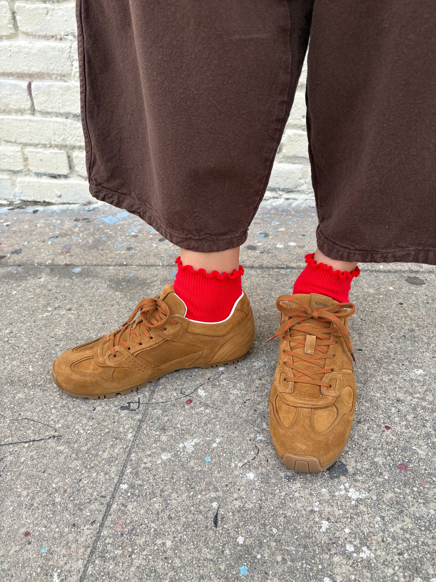 Tb.56 Suede Leather Sneakers - Tan