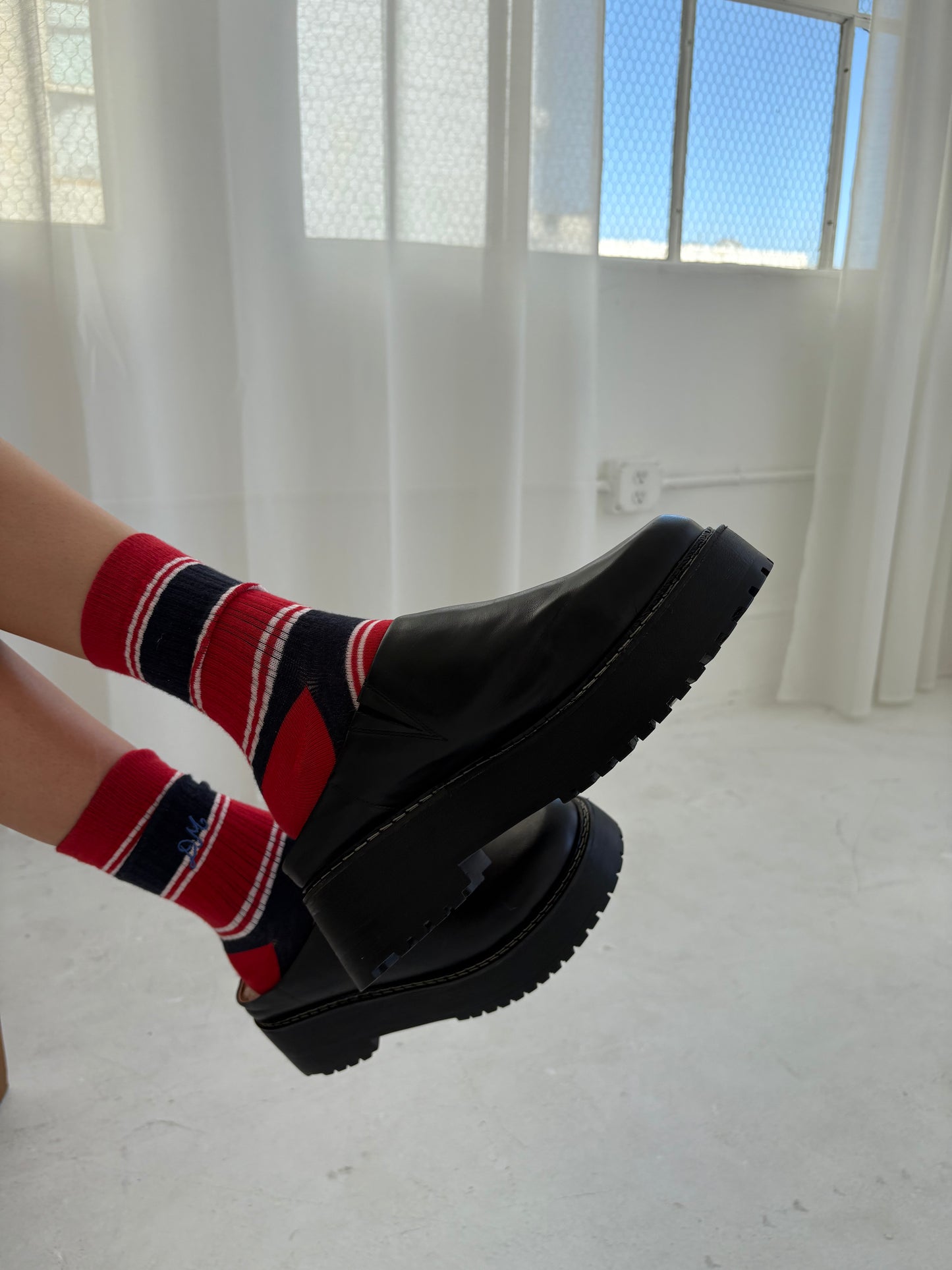 Lena Chunky Mule - Black