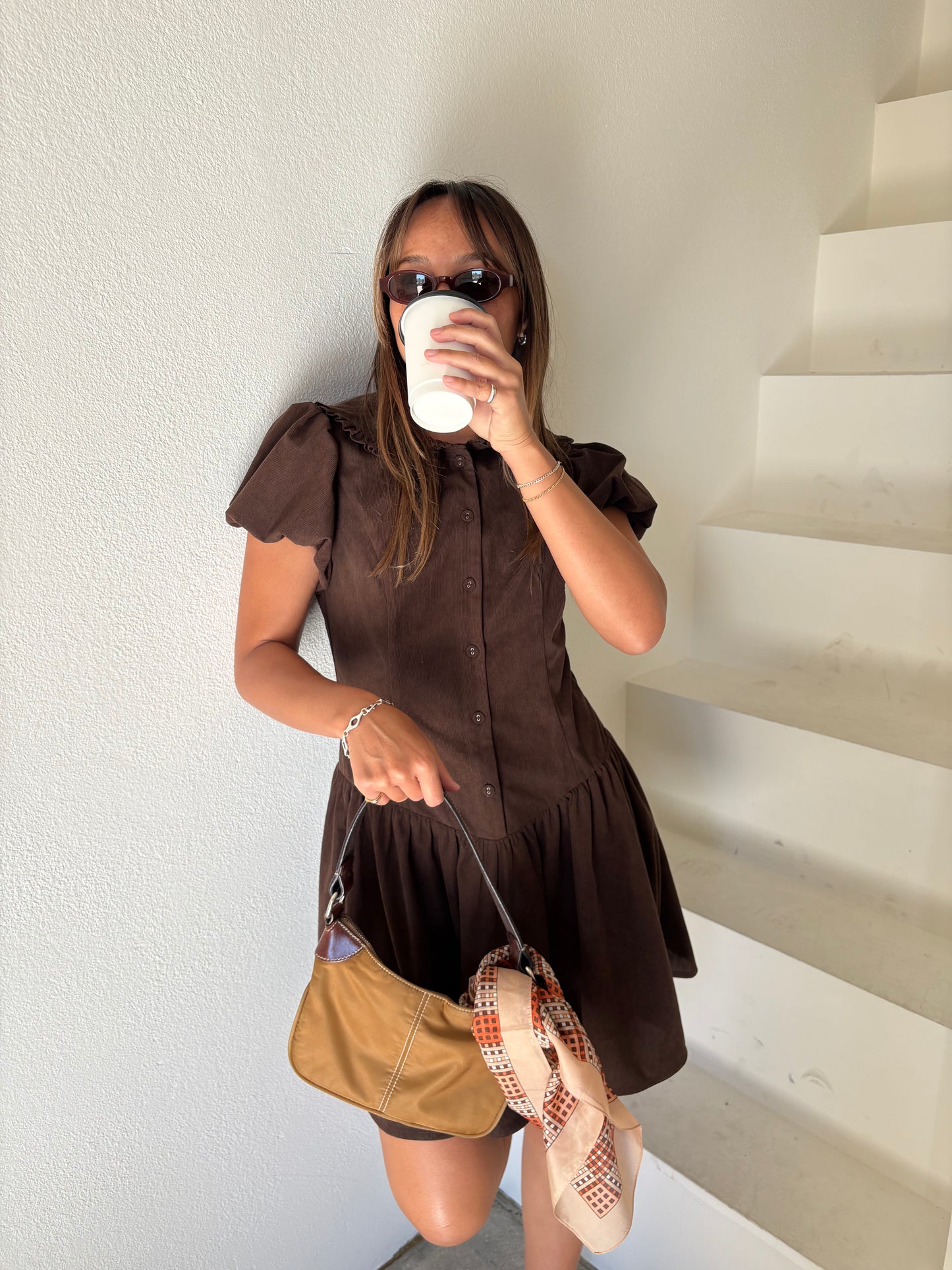 Nellie Dress - Brown