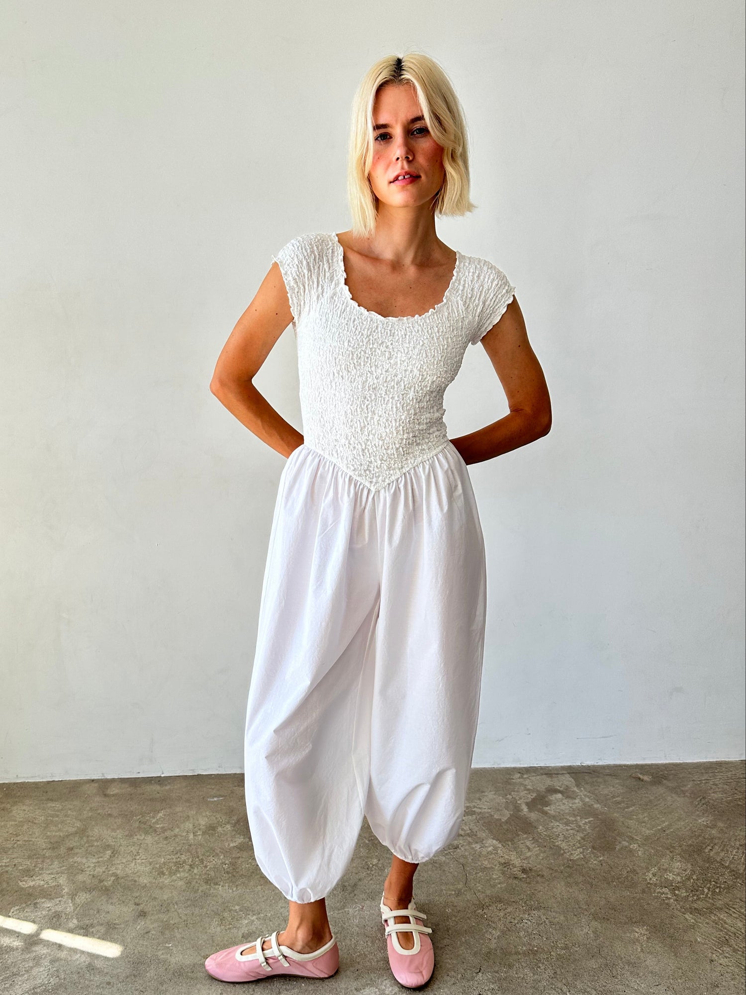 Goldie Jumpsuit - Chalk