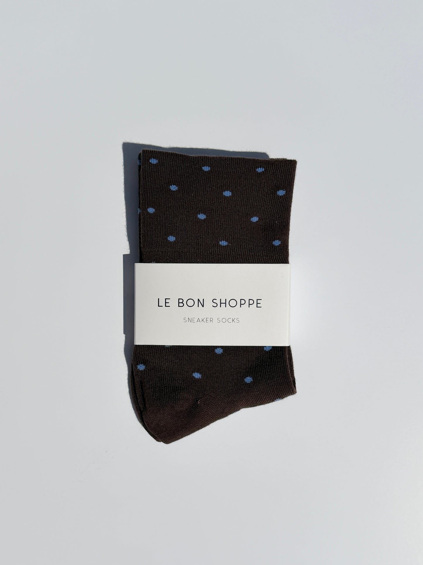 Patterned Sneaker Socks - Cacao/Blue