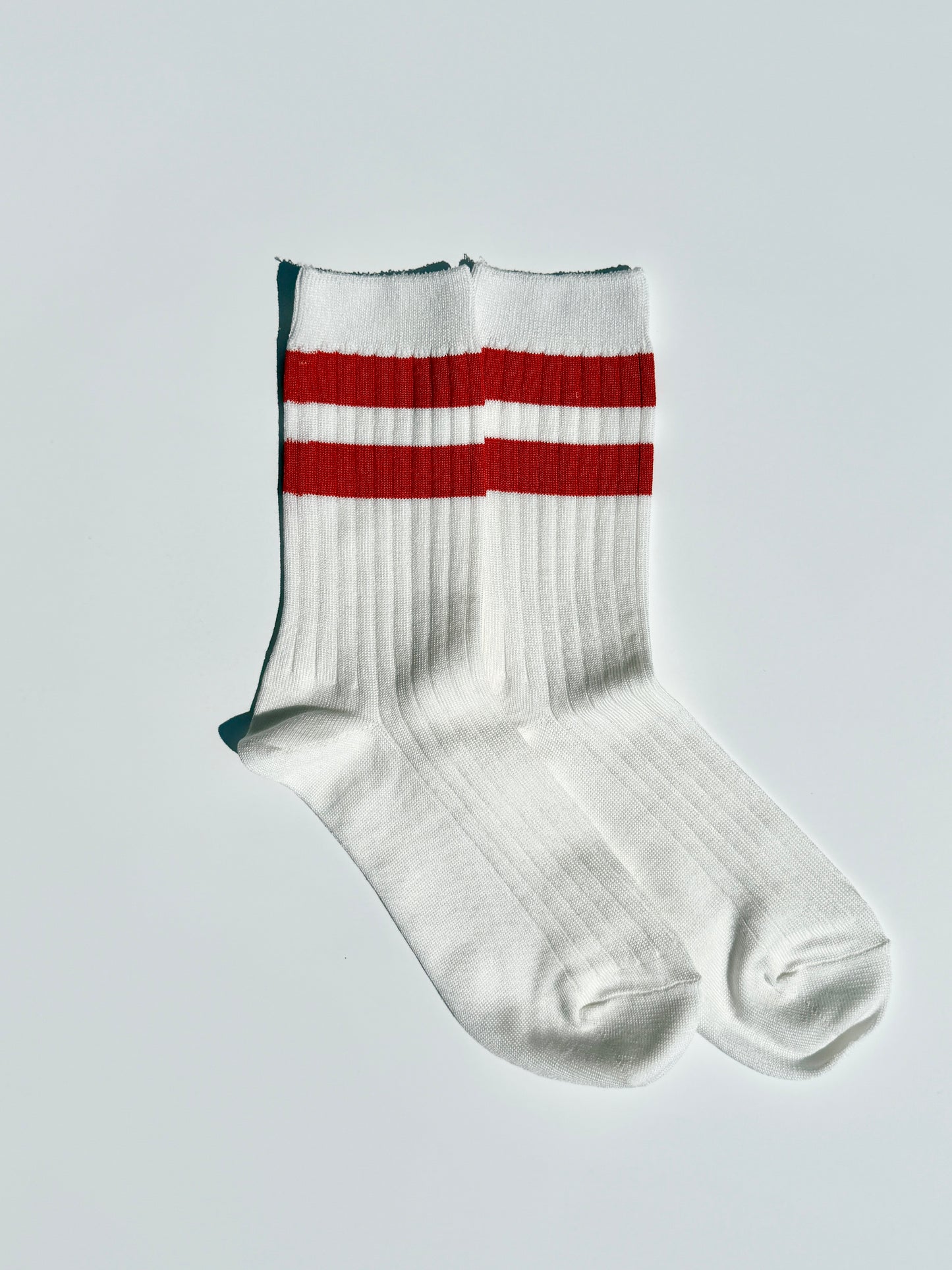 Her Varsity Socks - White Coral