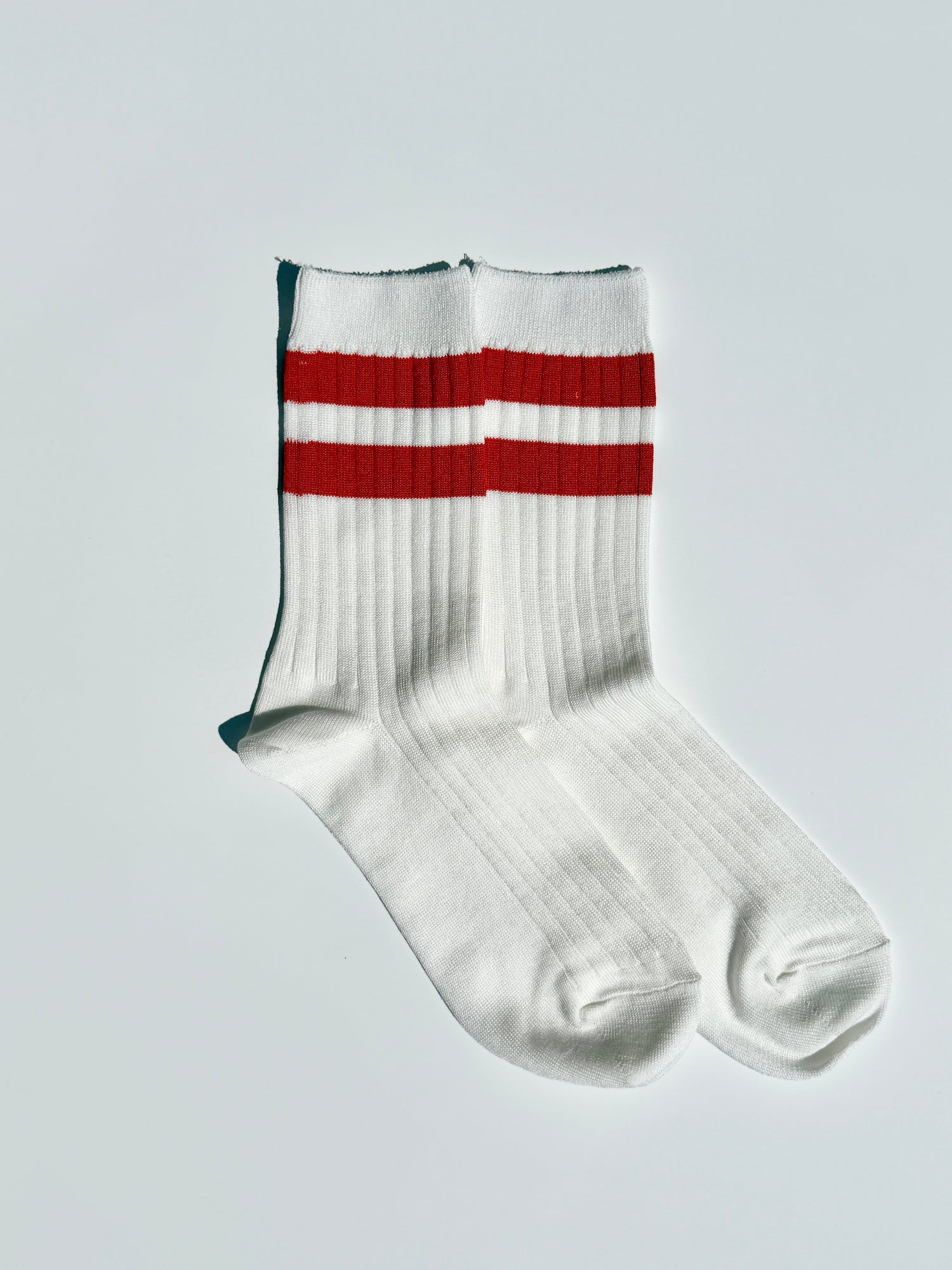 Her Varsity Socks - White Coral