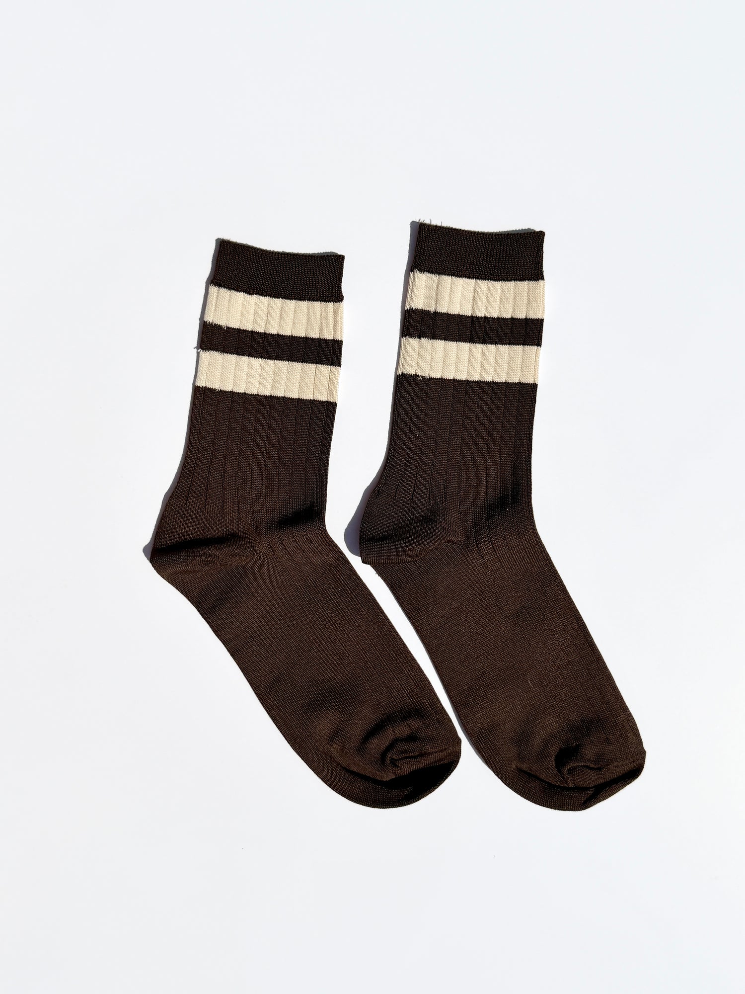 Her Varsity Socks - Espresso
