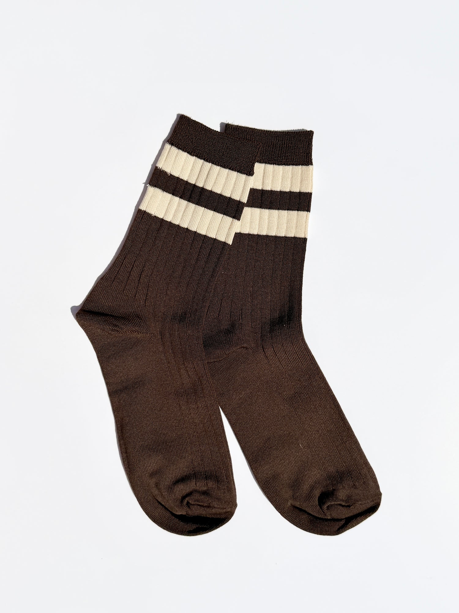 Her Varsity Socks - Espresso