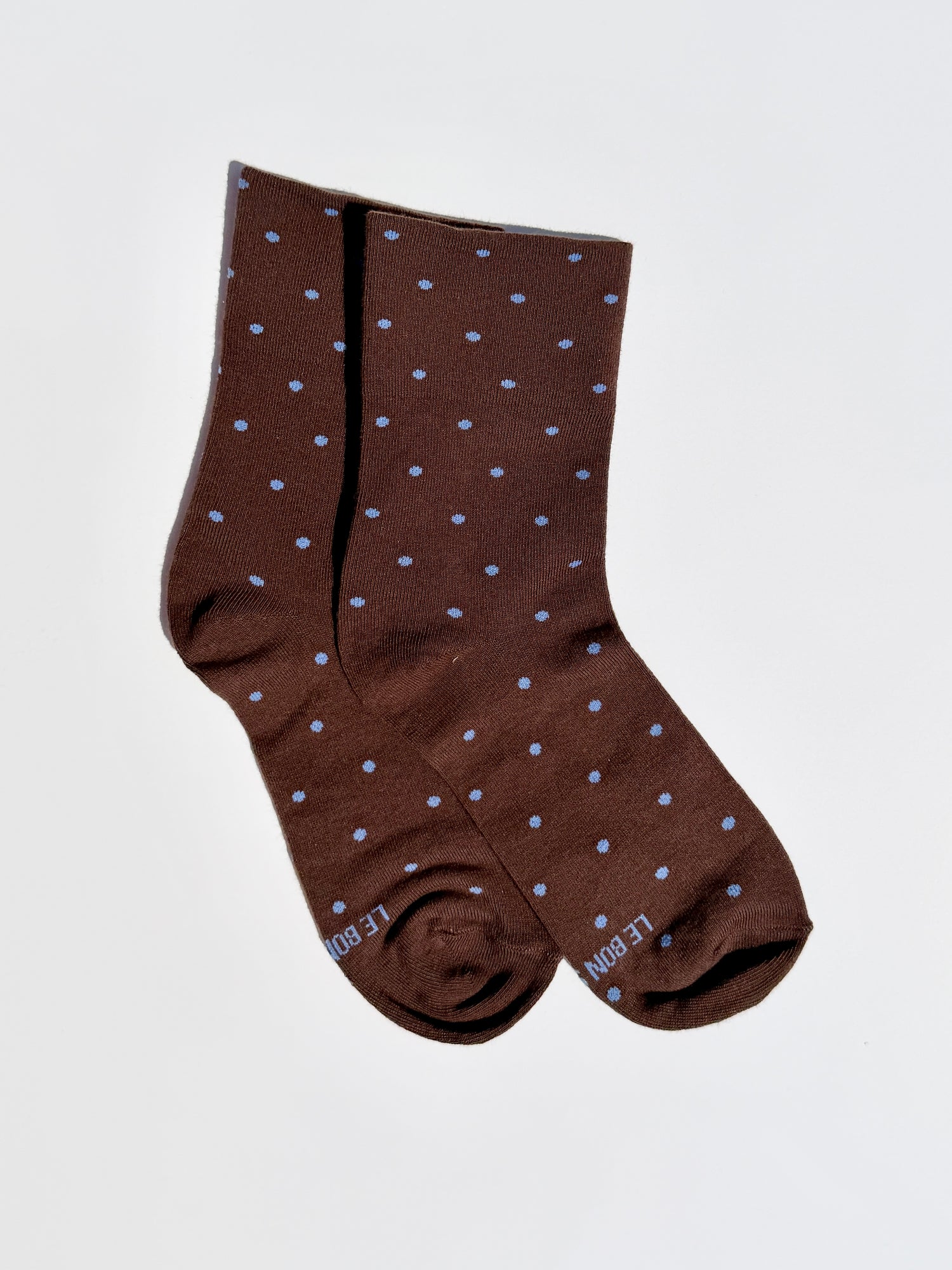 Patterned Sneaker Socks - Cacao/Blue