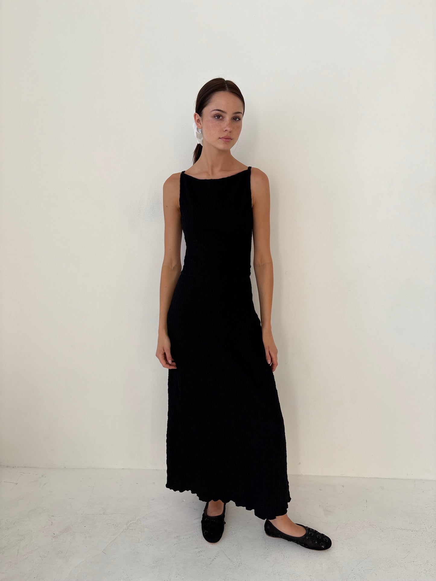 Maya Dress - Black Crinkle