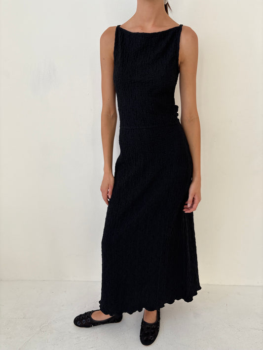 Maya Dress - Black Crinkle