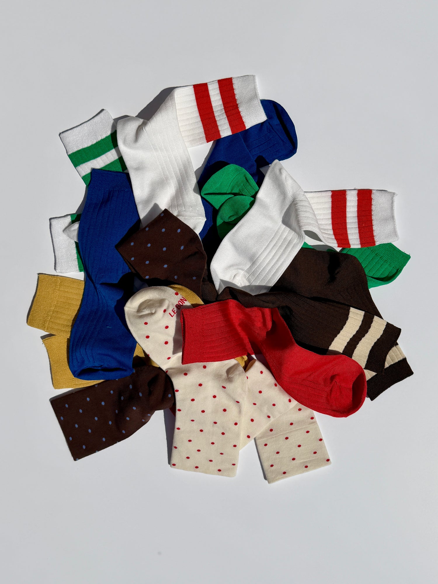 Her Varsity Socks - White Coral