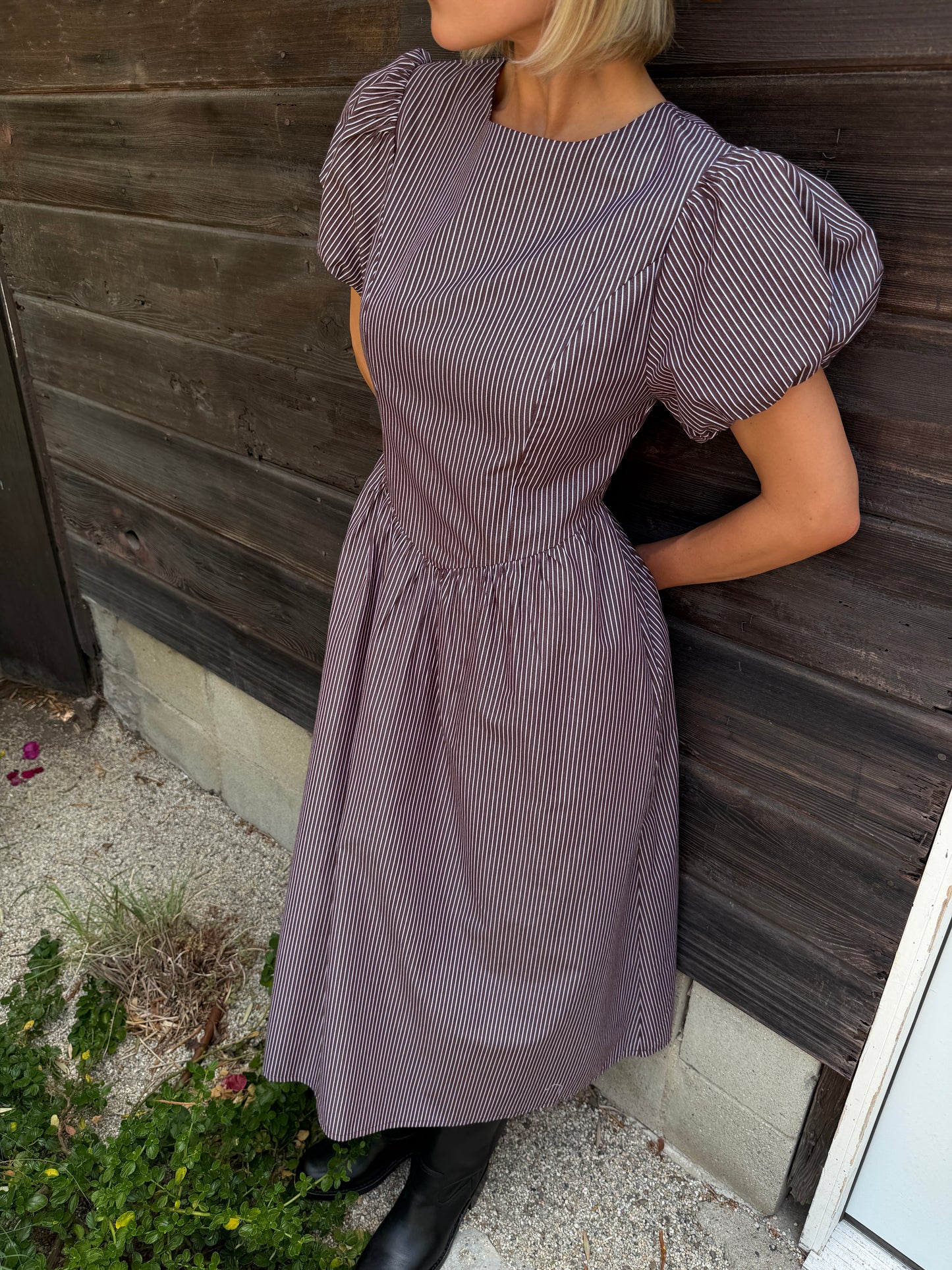 Verena Dress - Saddle Stripe