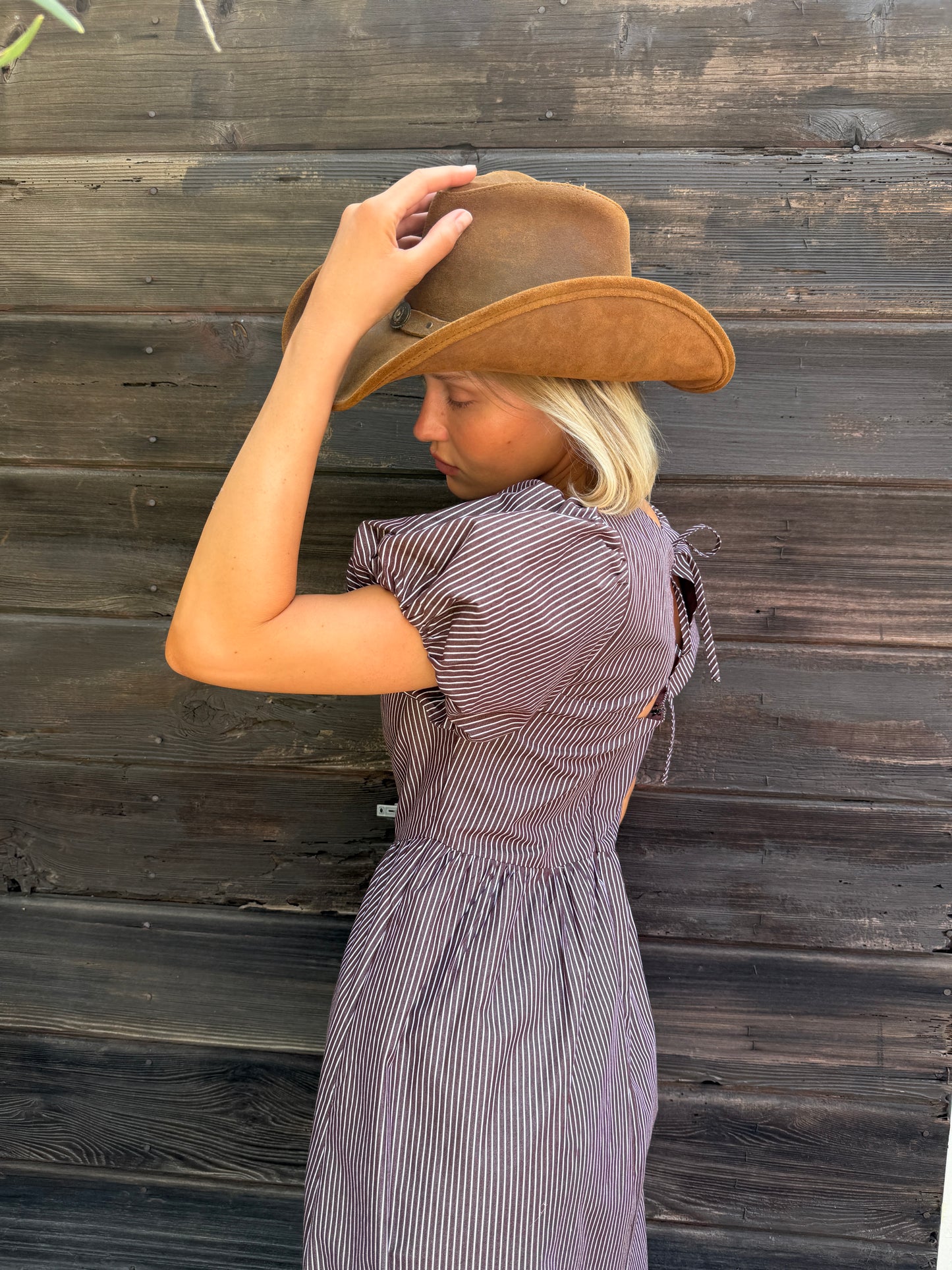 Verena Dress - Saddle Stripe