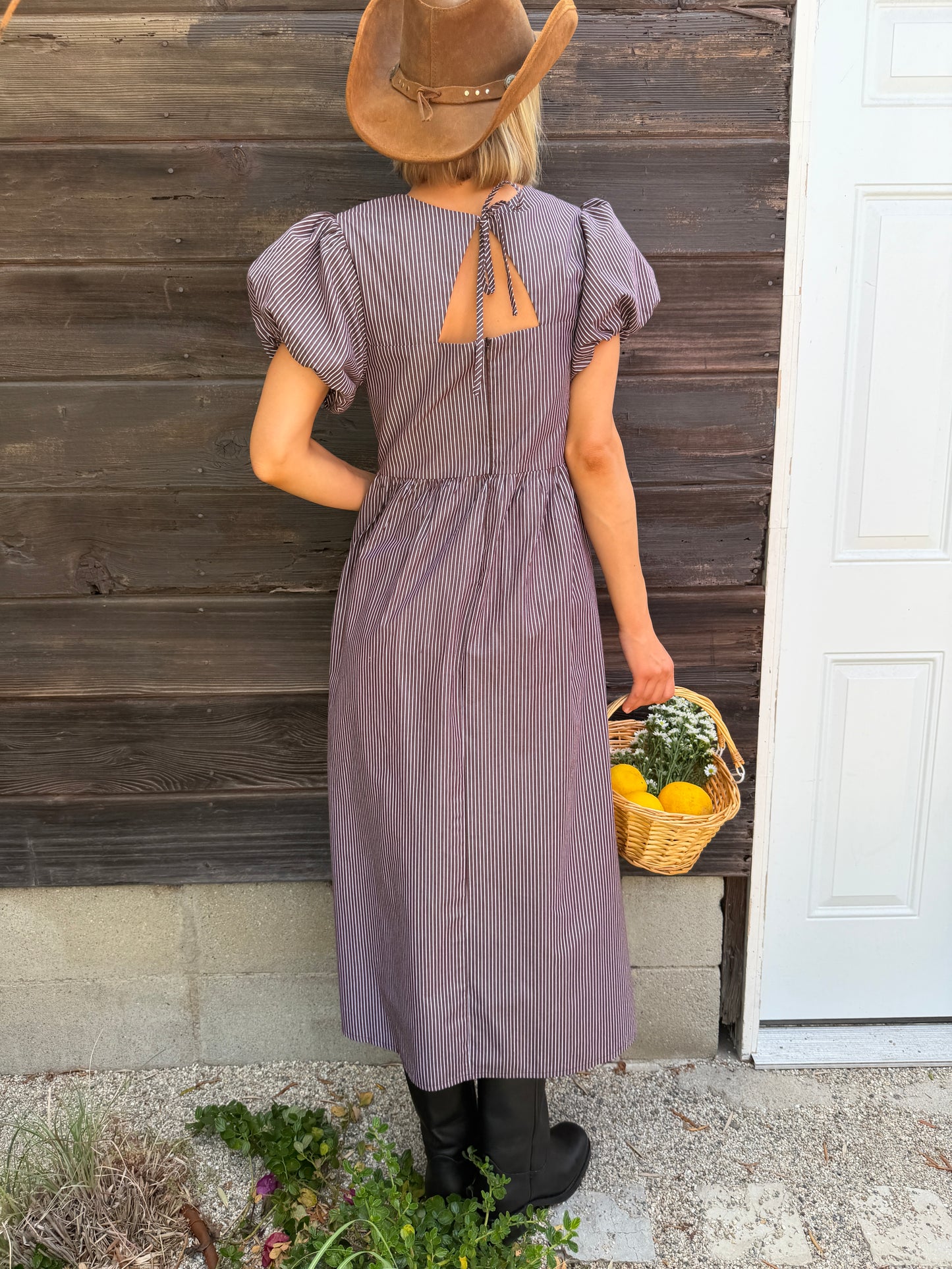 Verena Dress - Saddle Stripe
