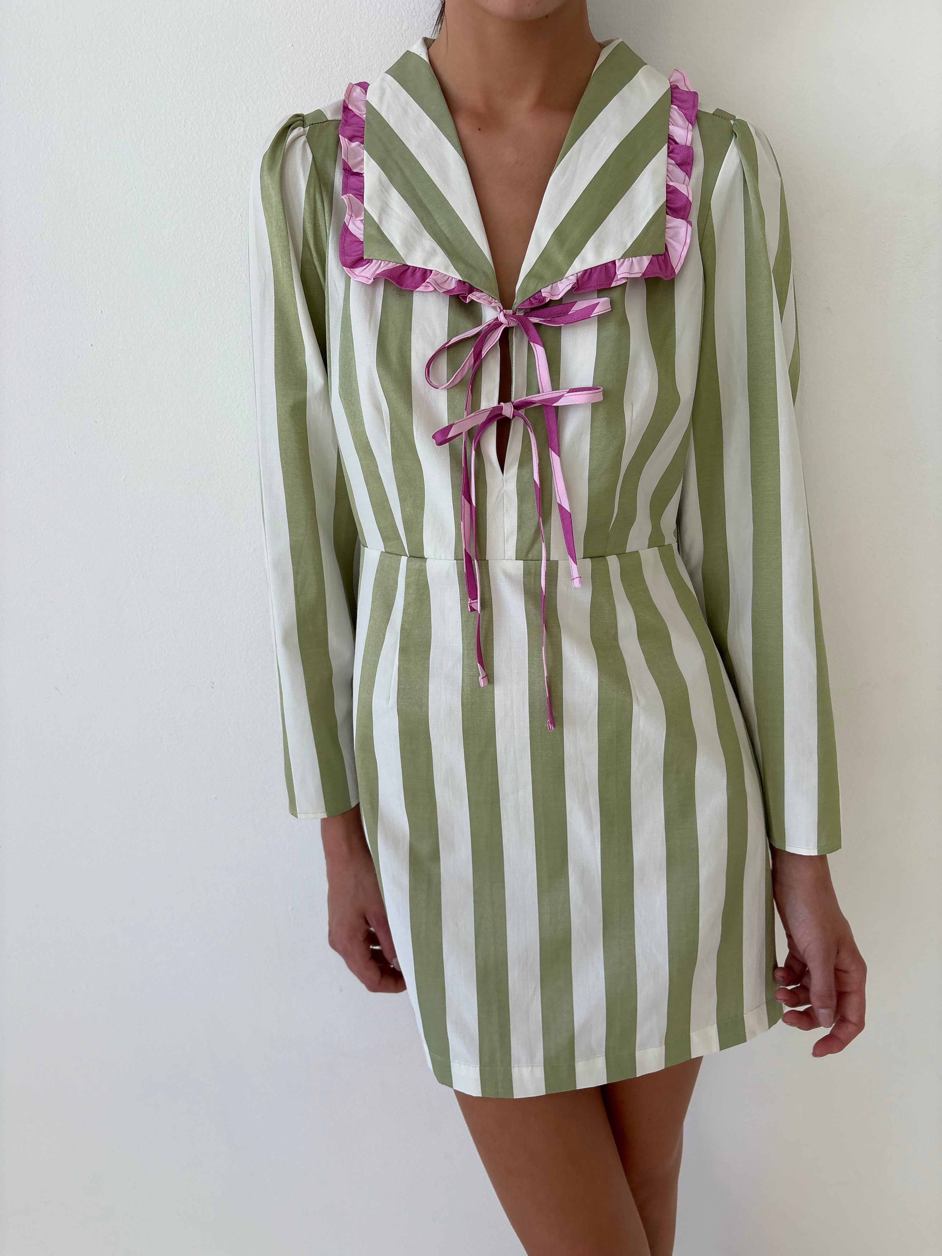 military green dress outfit Mayfair Dress