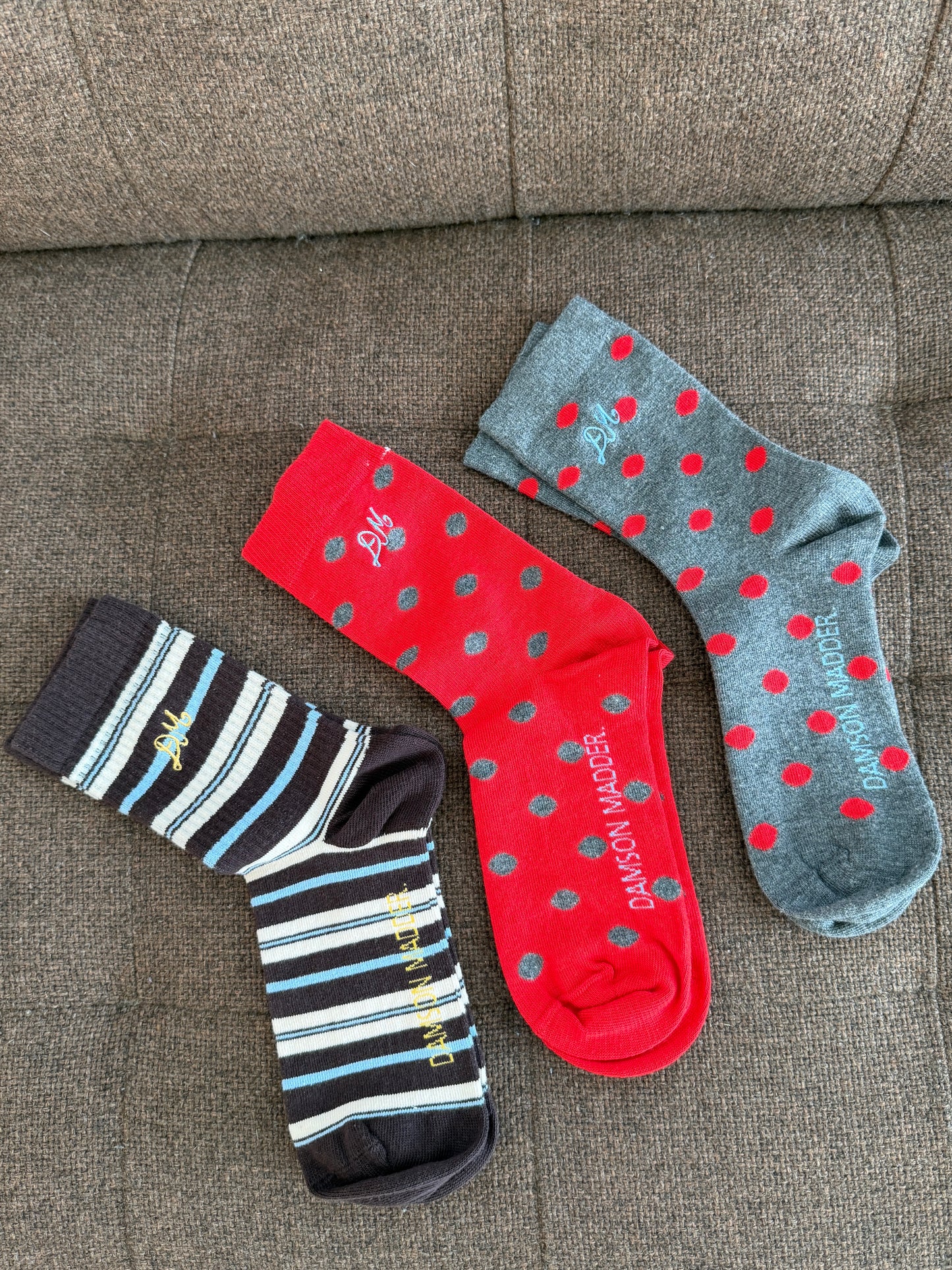 Calf Length Socks - Brown Stripe