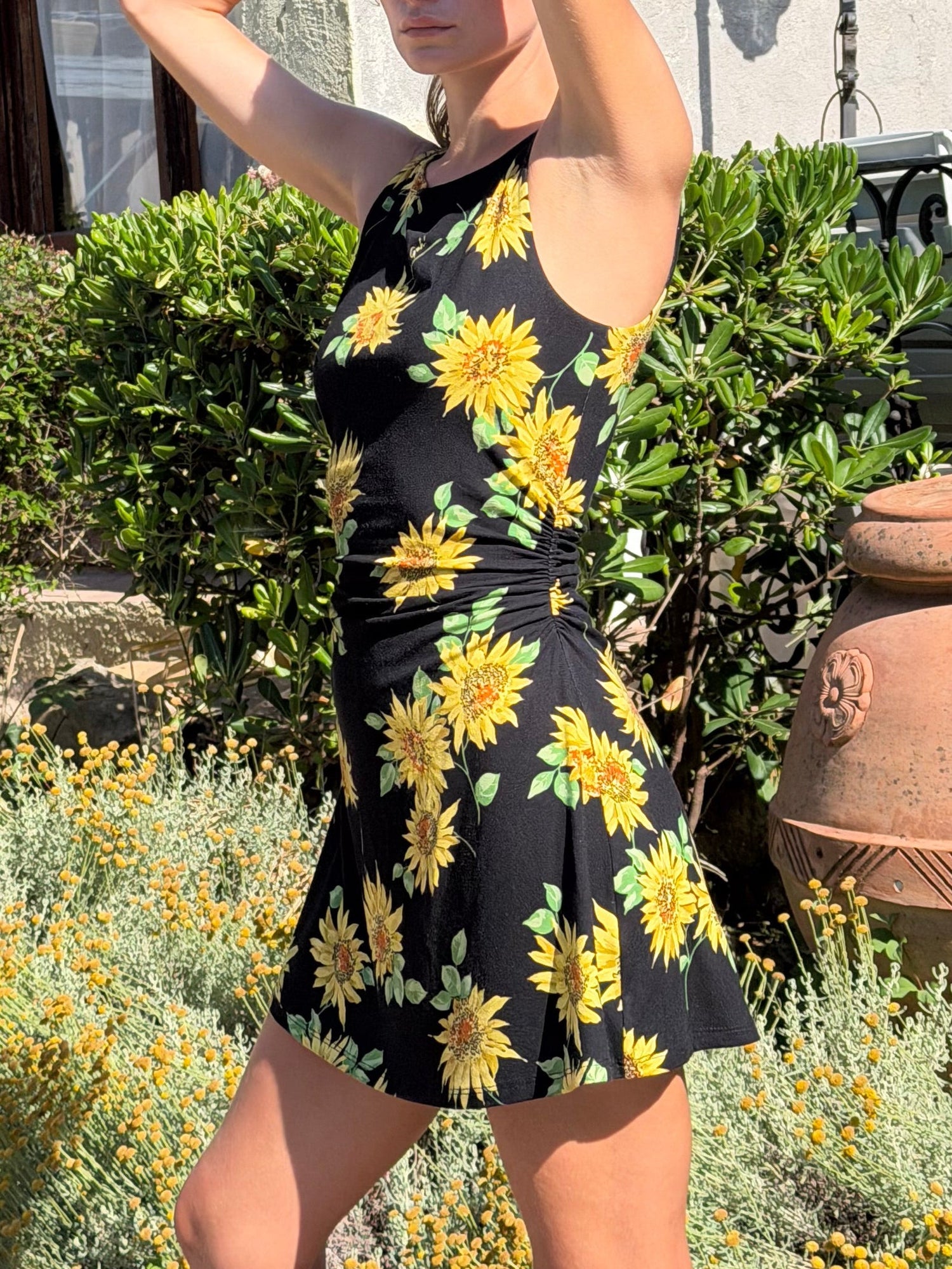Cindy Dress - Midnight Sunflower