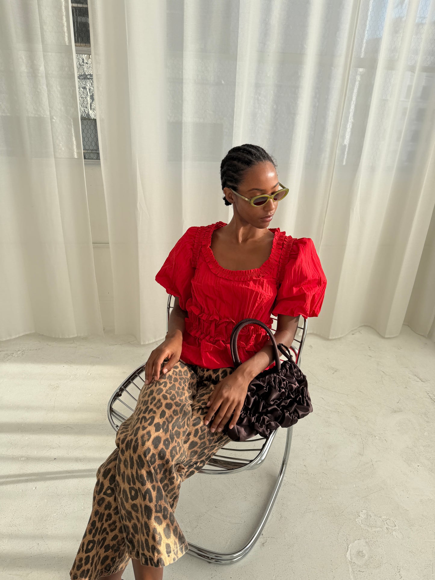 Frilly Alani Bag - Coffee Bean Satin