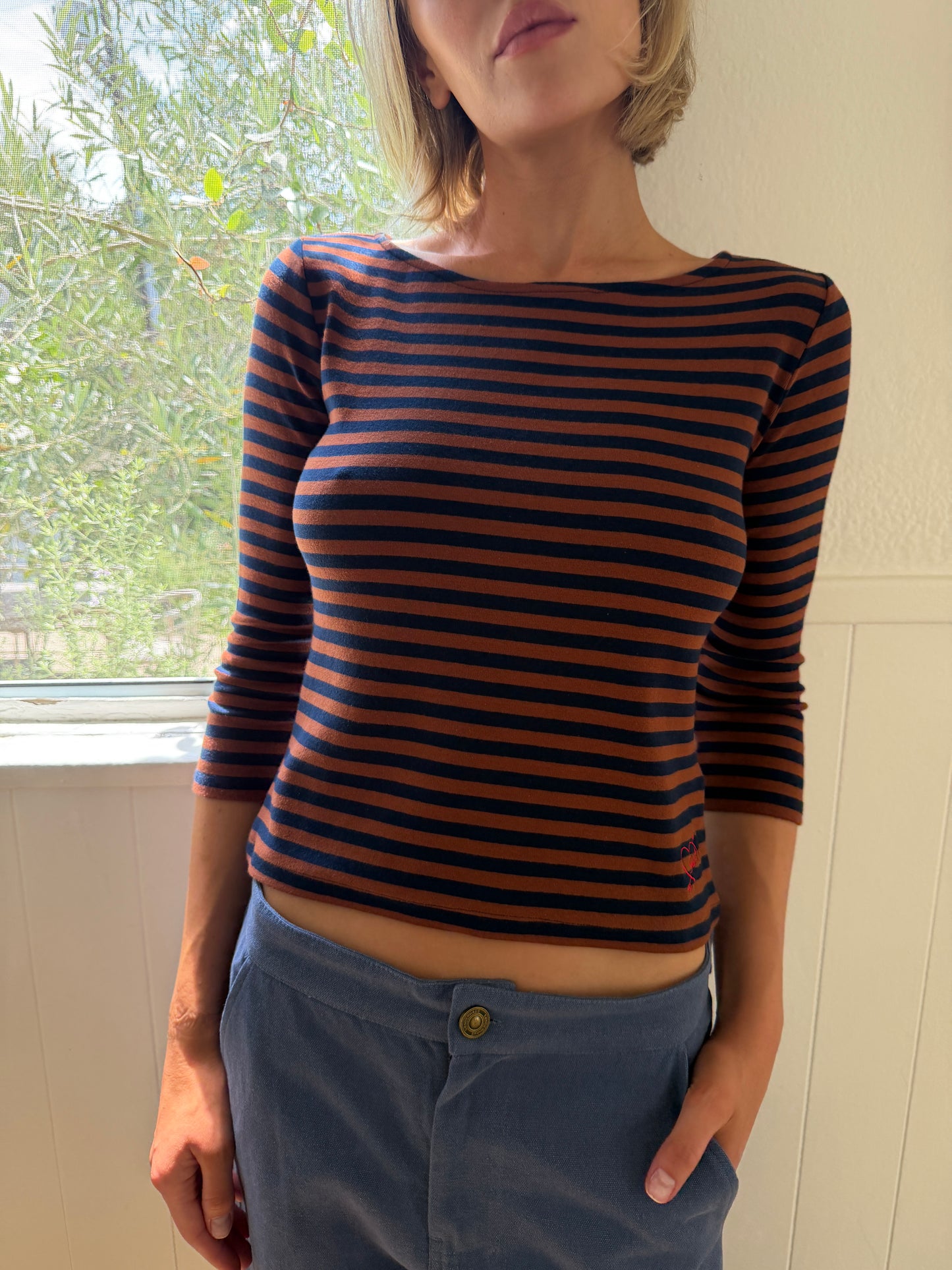 Nia Top - Tobacco Stripe