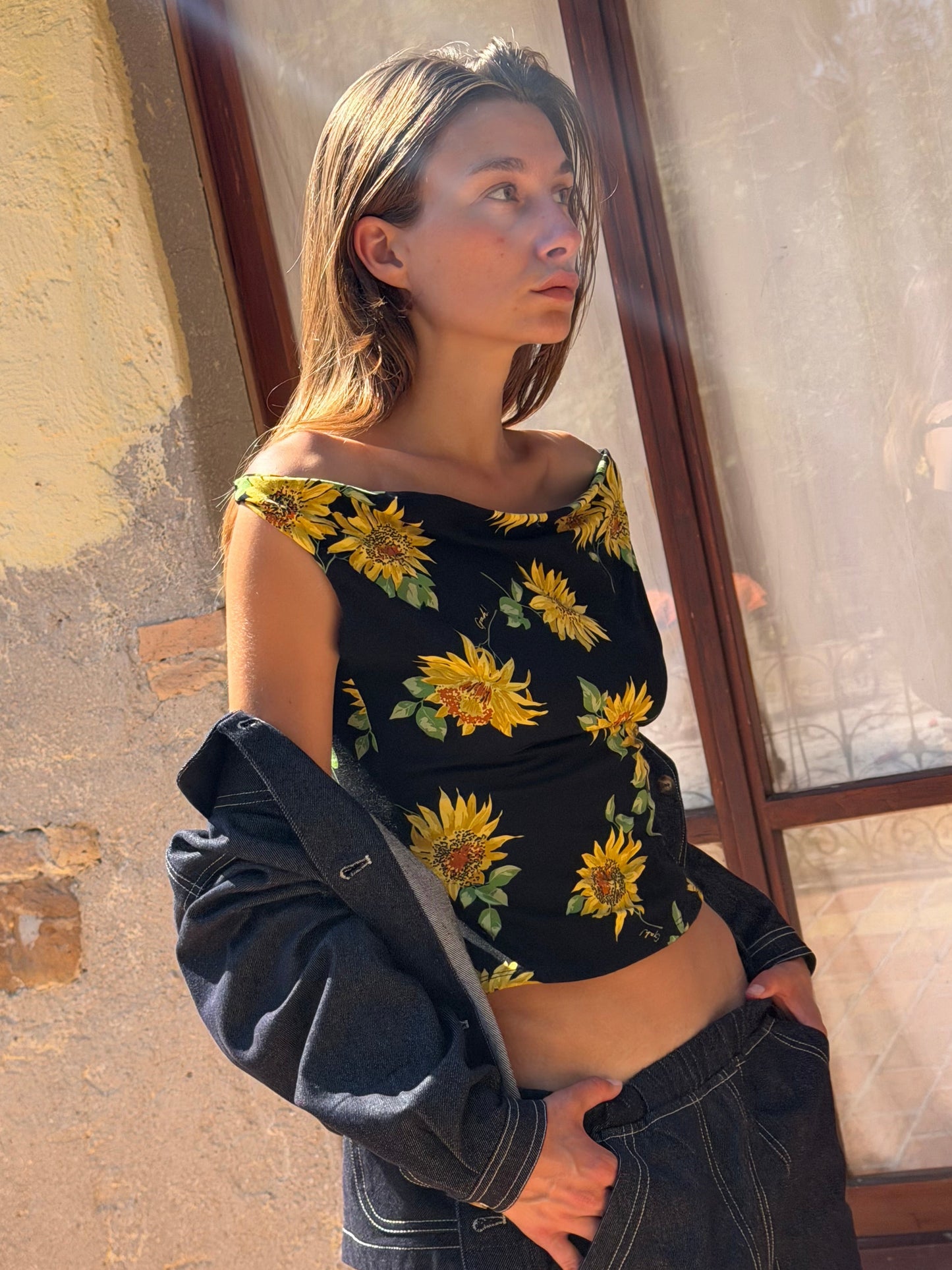 Jean Top - Midnight Sunflower