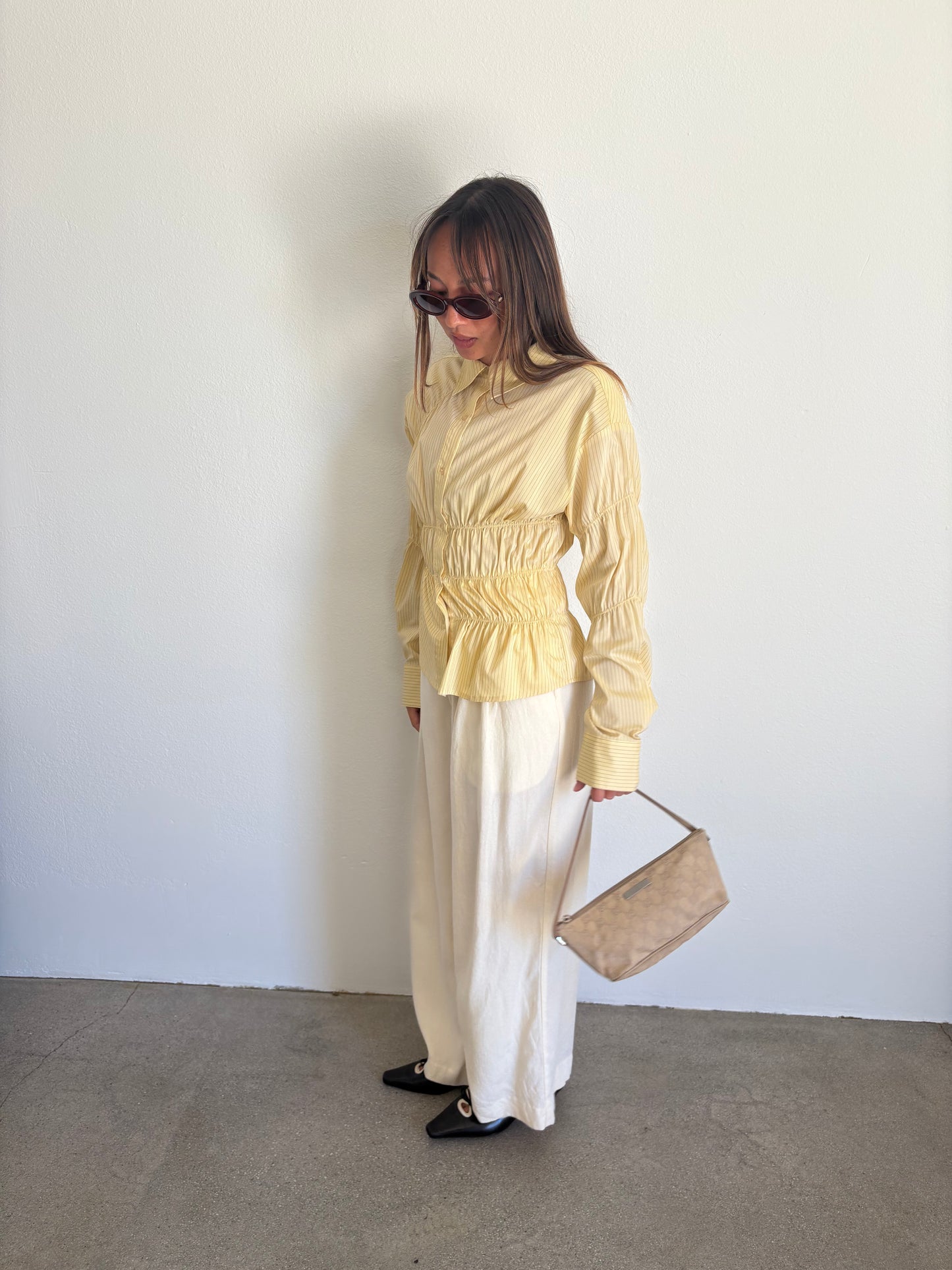 Junie Button Up - Meringue