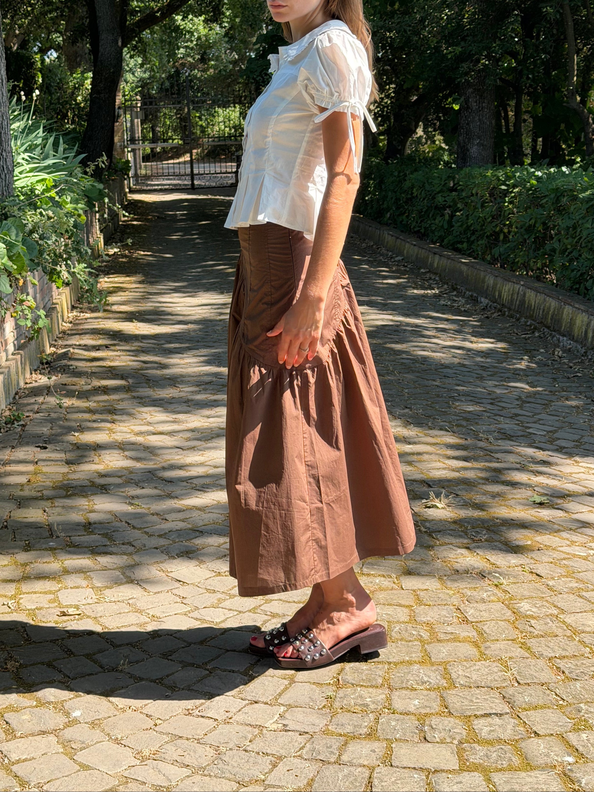 Maeve Midi Skirt - Chocolate – Lisa Says Gah