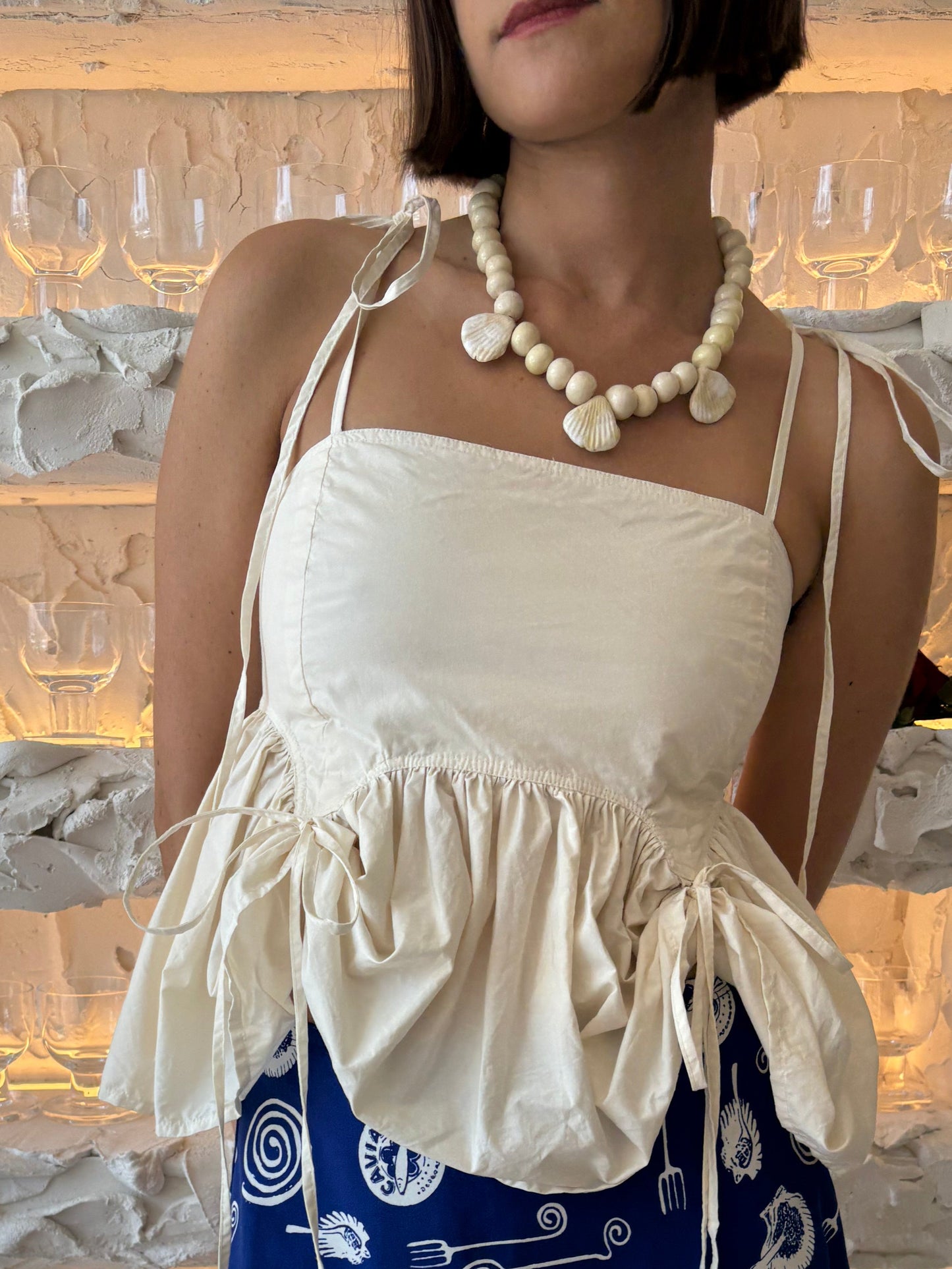 Seashell White Necklace - White