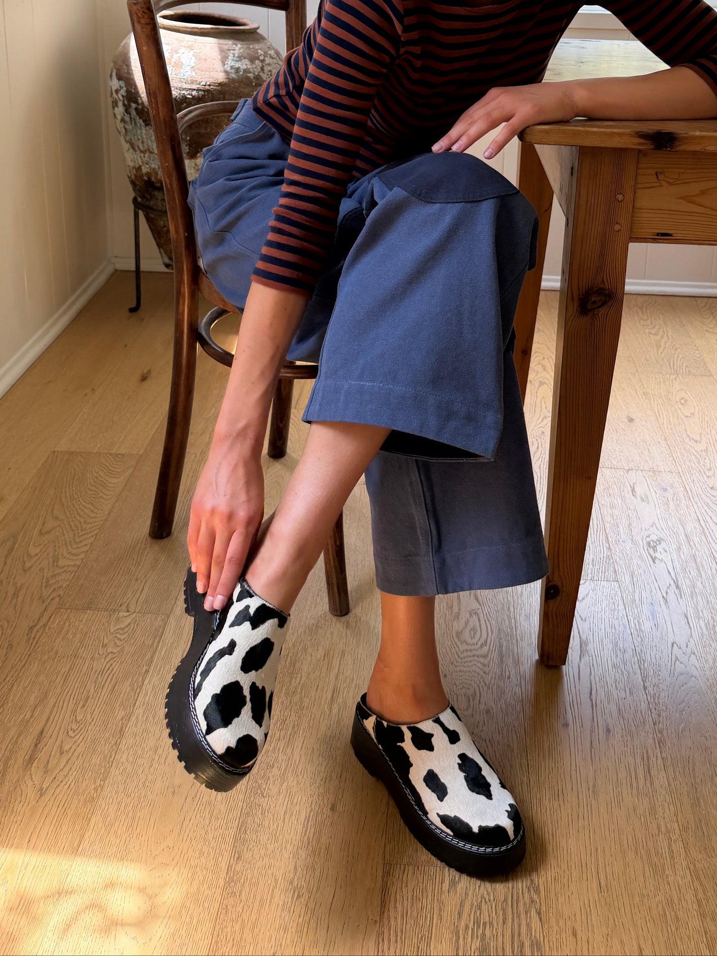 Lena Chunky Mule - Cow