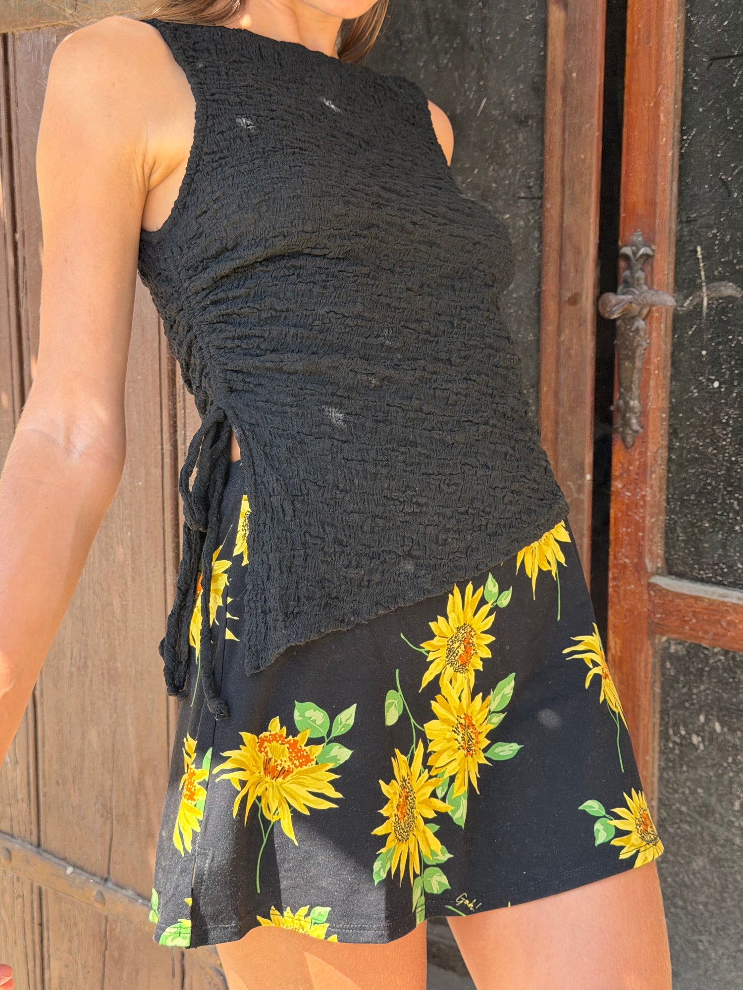 Erin Tank - Black Crinkle