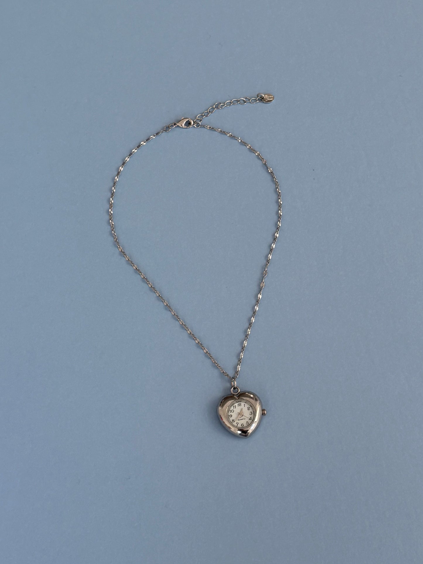 5 Min Away Watch Necklace - Silver