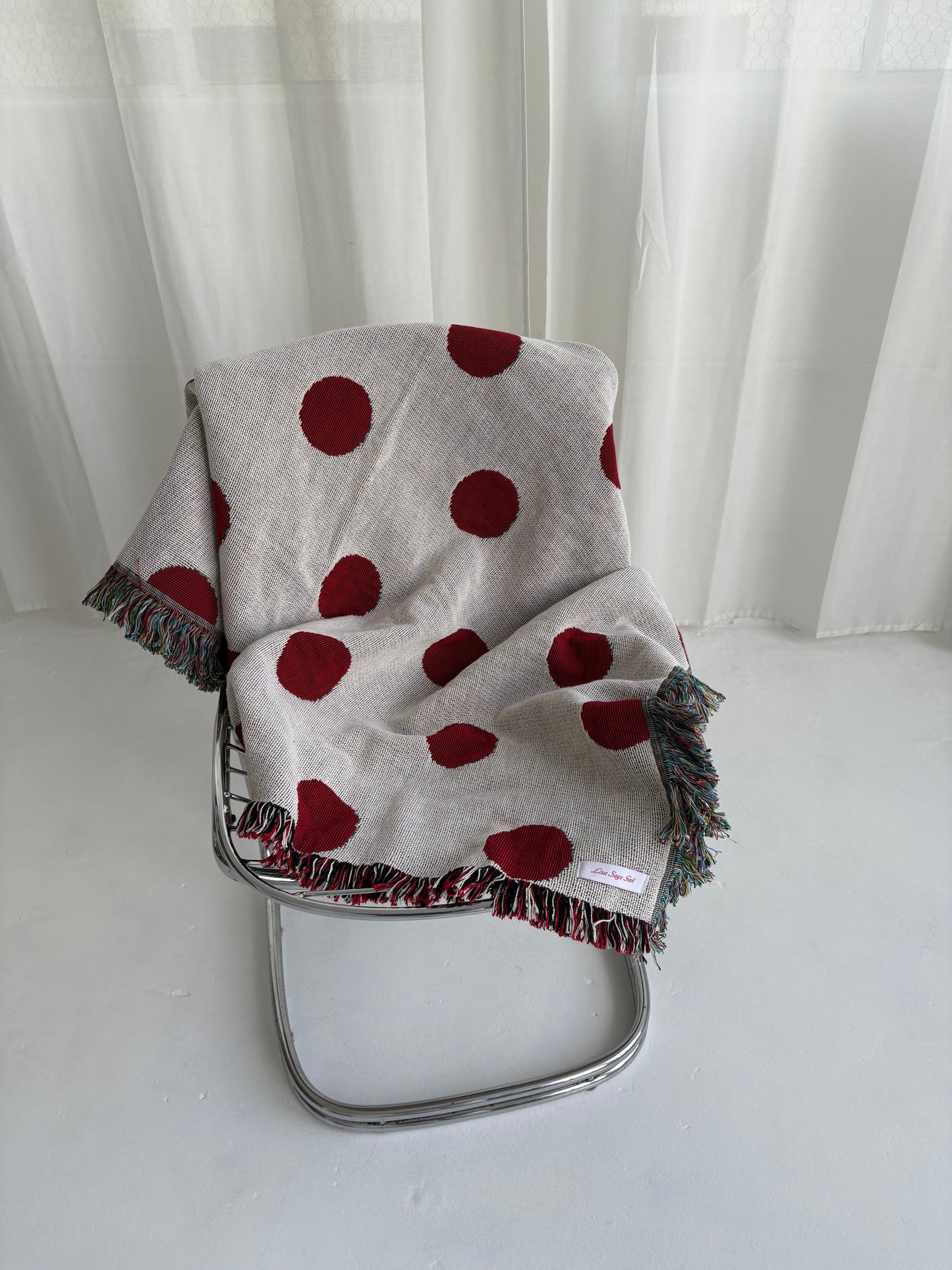 Archie Throw Blanket - Red Dot