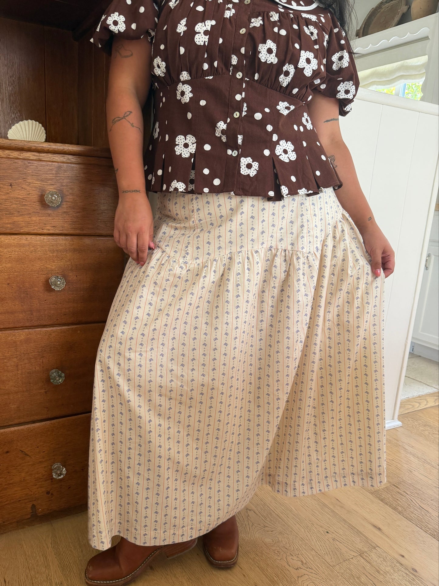 Penny Midi Skirt - Stable Toile