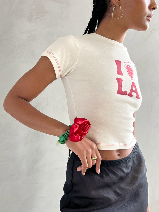 Rosette Scrunchie - Red