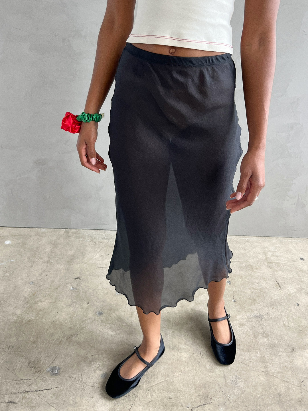 Sandy Midi Skirt - Black Organza – Lisa Says Gah