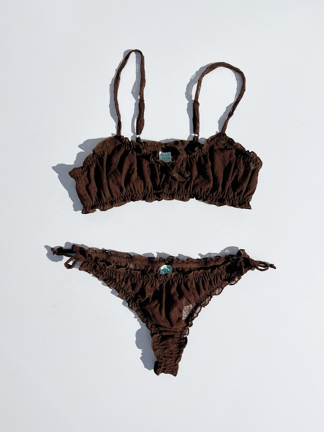 Mariposa Lace Bow Panty - Brown