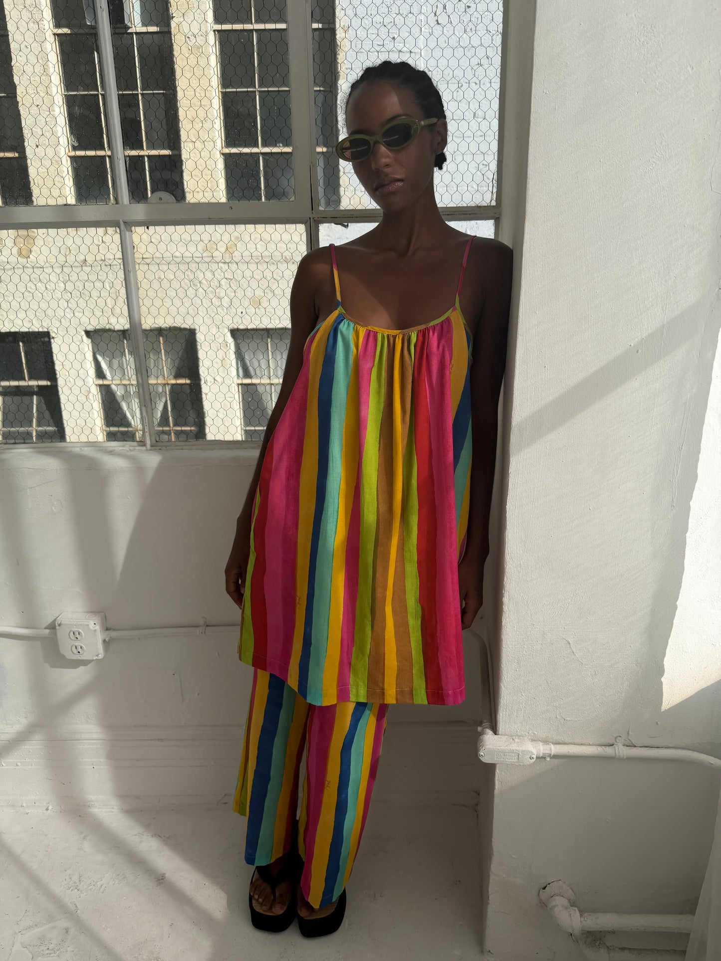 Geneva Dress - Sherbert Stripe
