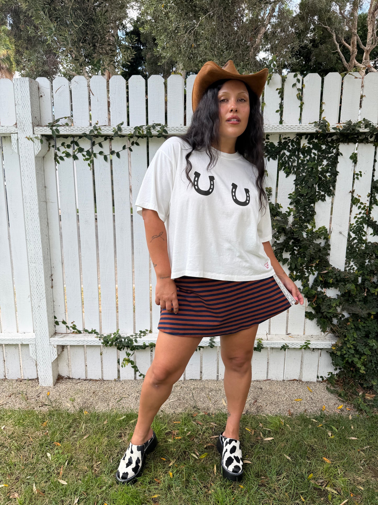 Darcy Skort - Tobacco Stripe
