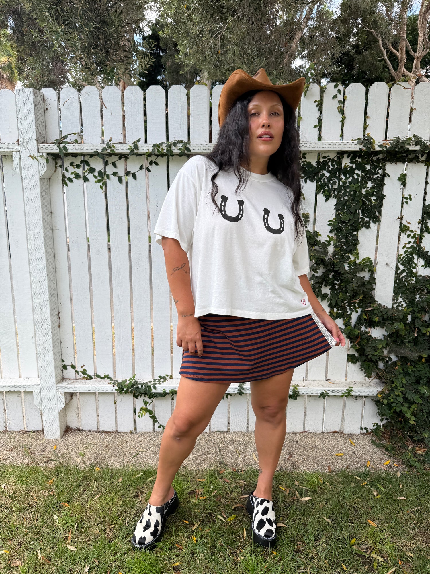 Darcy Skort - Tobacco Stripe