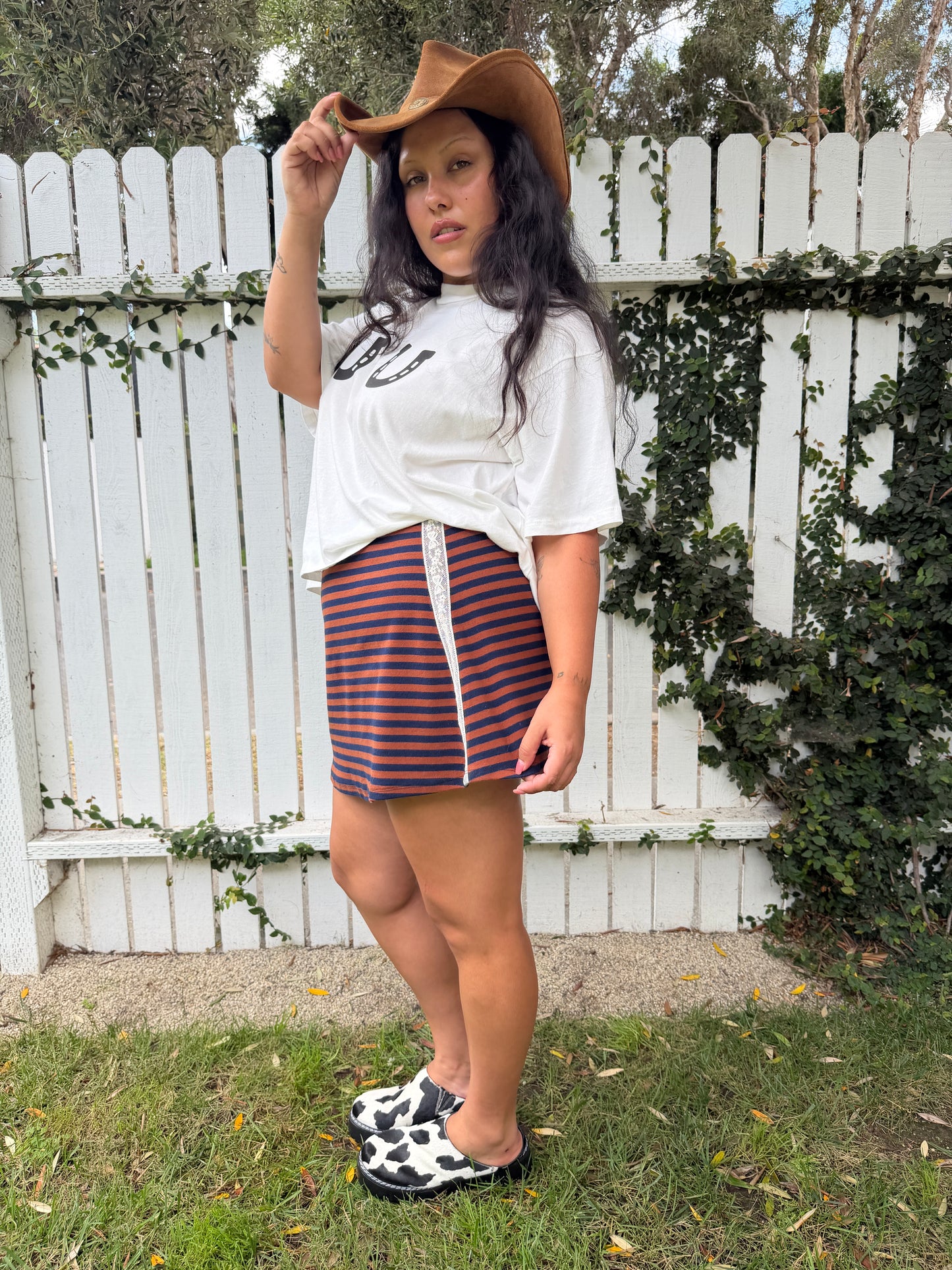 Darcy Skort - Tobacco Stripe