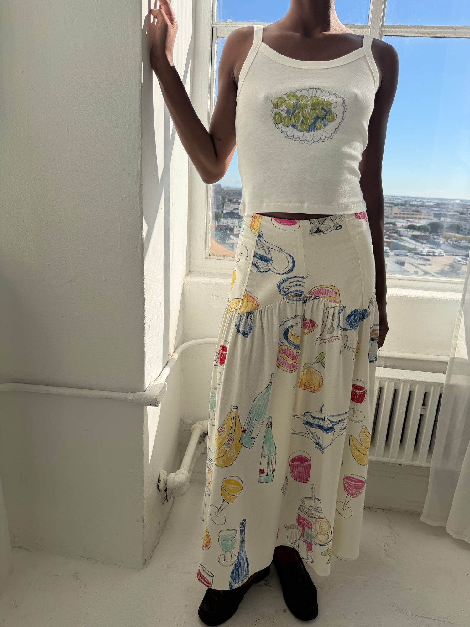 Penny Midi Skirt - Euro Breakfast