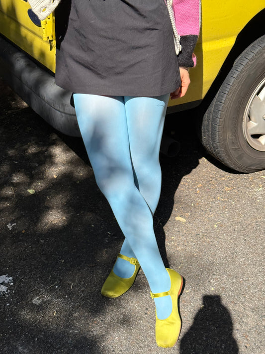 Olivia Premium Tights - Sky Blue