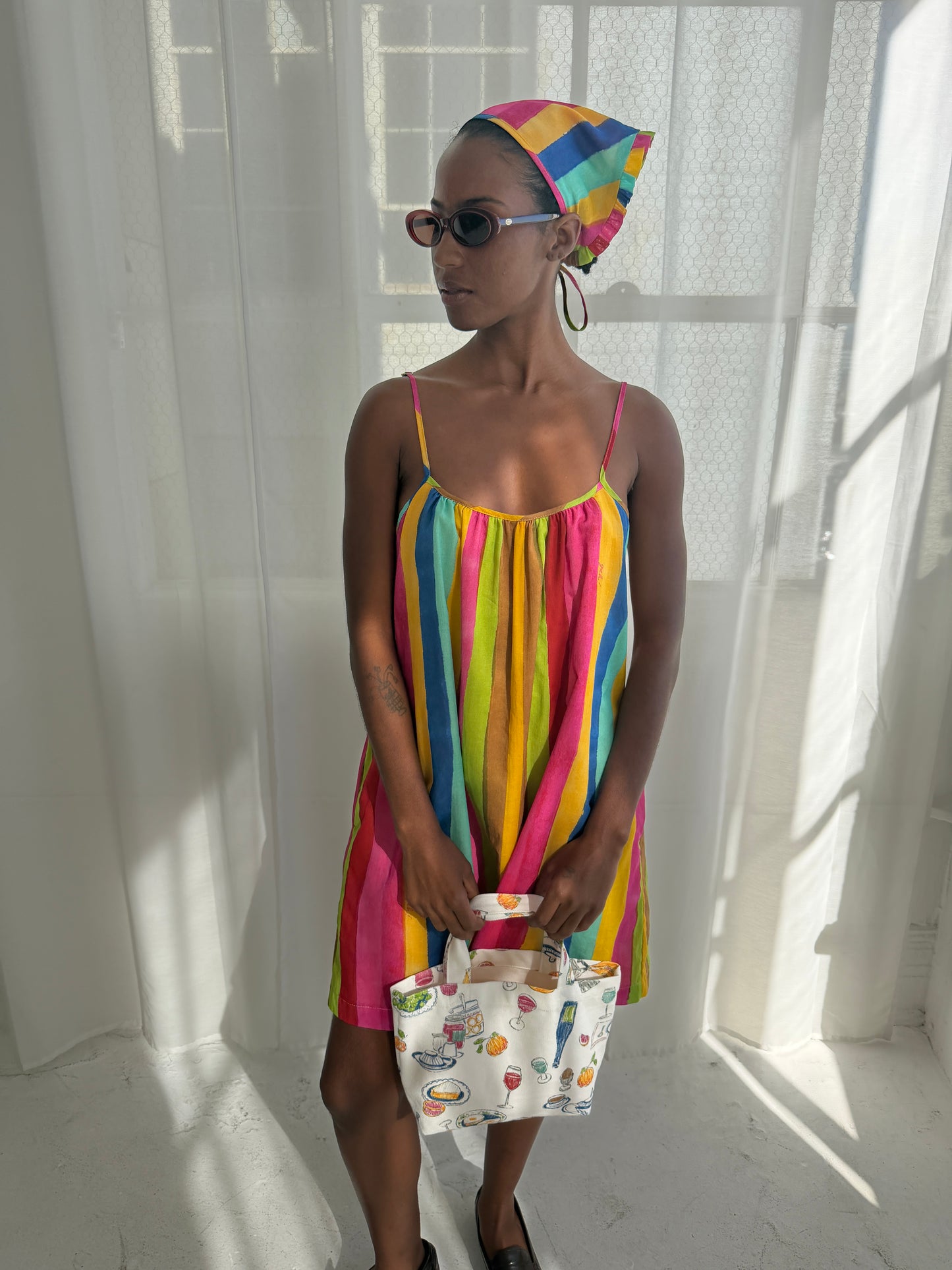 Geneva Dress - Sherbert Stripe