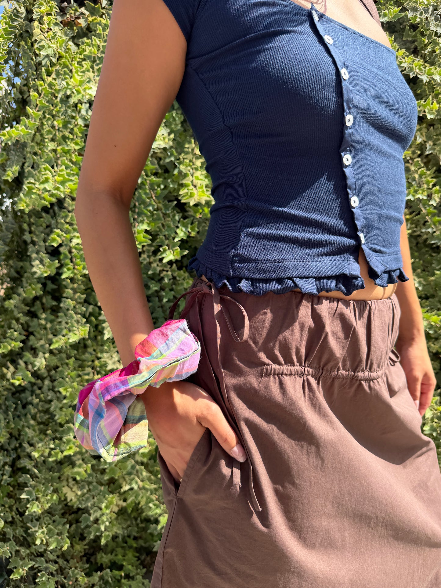 Caspia Volume Midi Skirt - Chocolate
