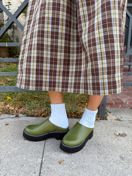 Lena Chunky Mule - Olive