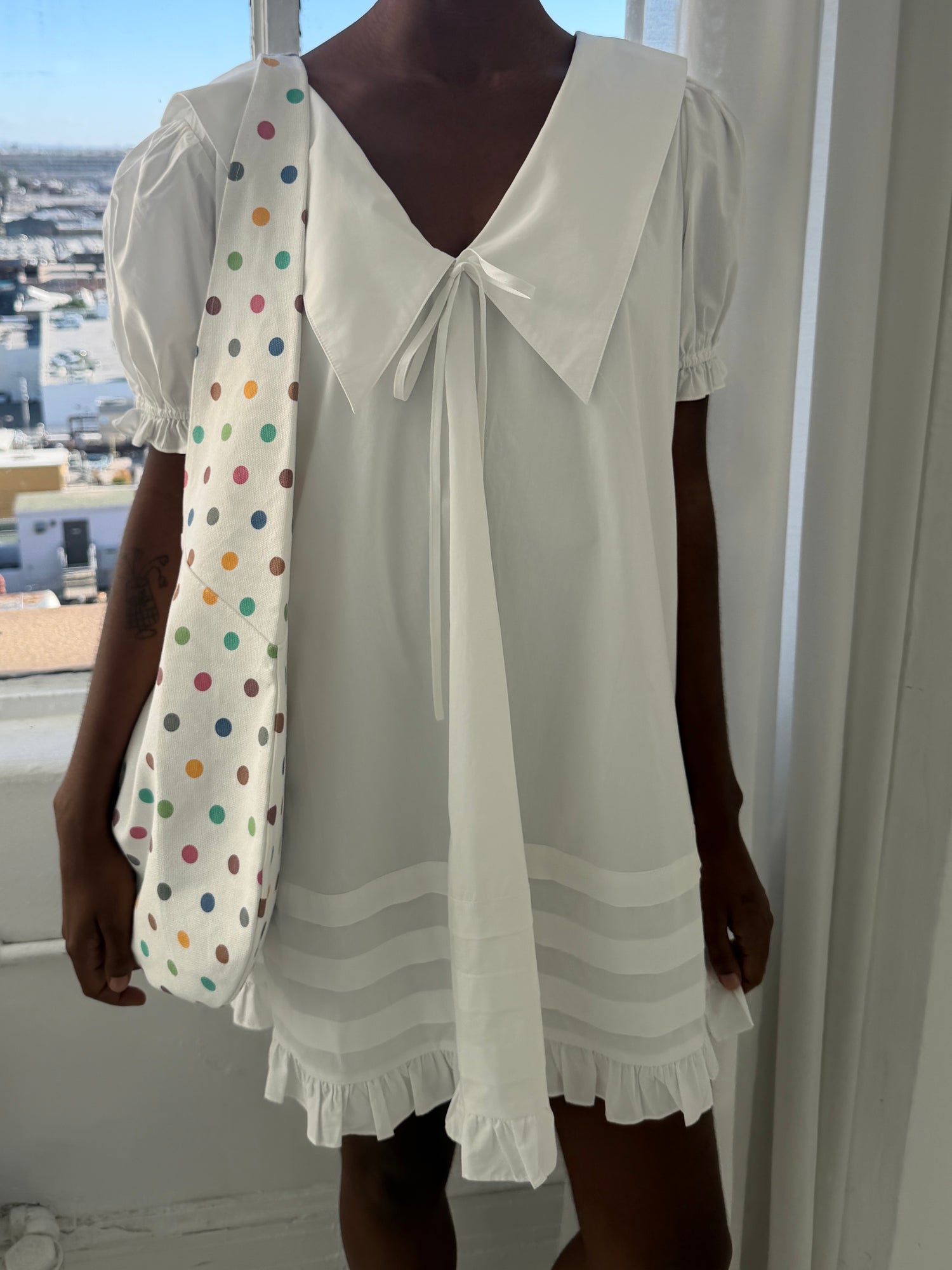 Jenny Short Sleeve Dress - Dove