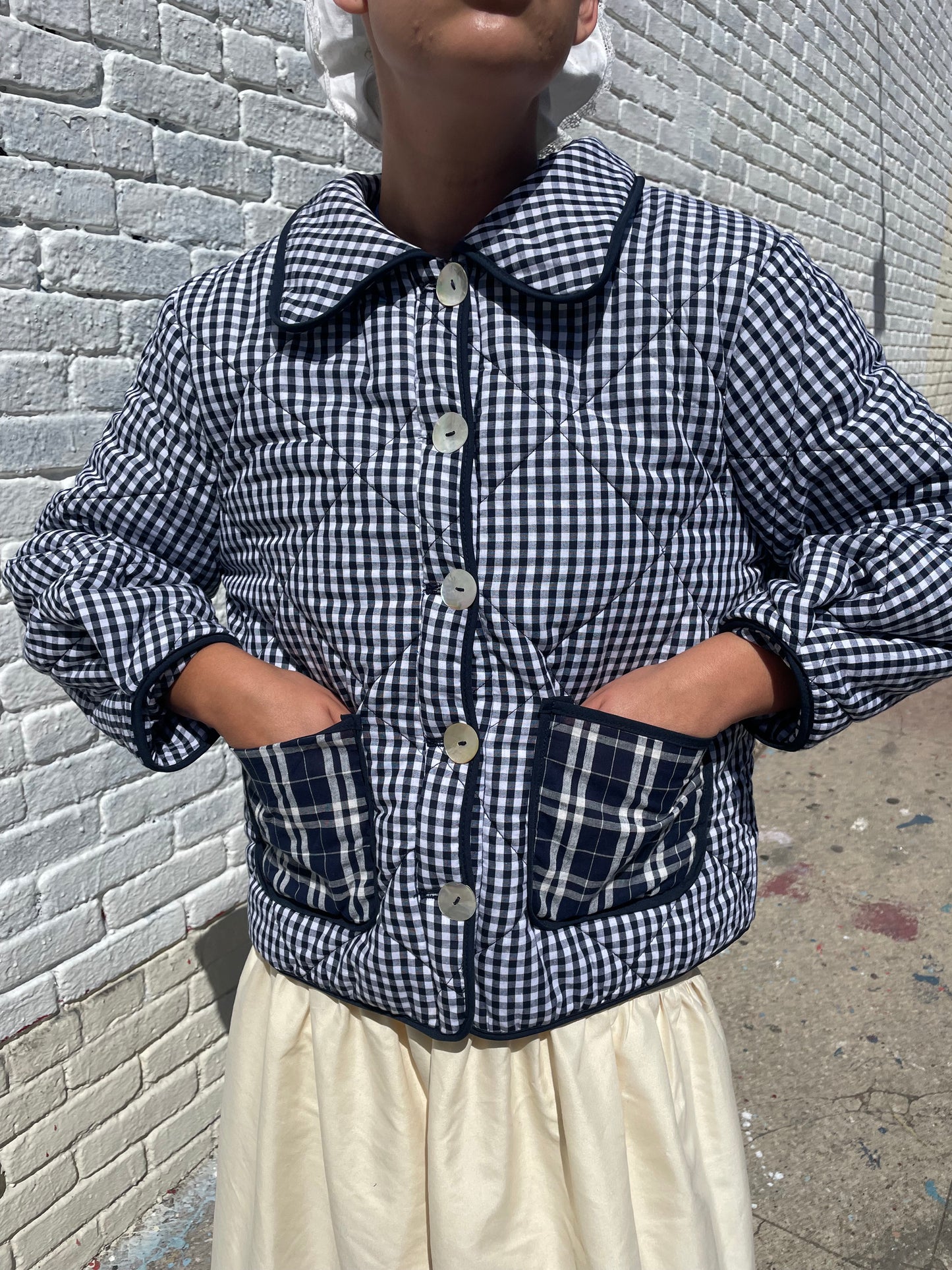 Lyra Quilted Jacket - Midnight Check Mix