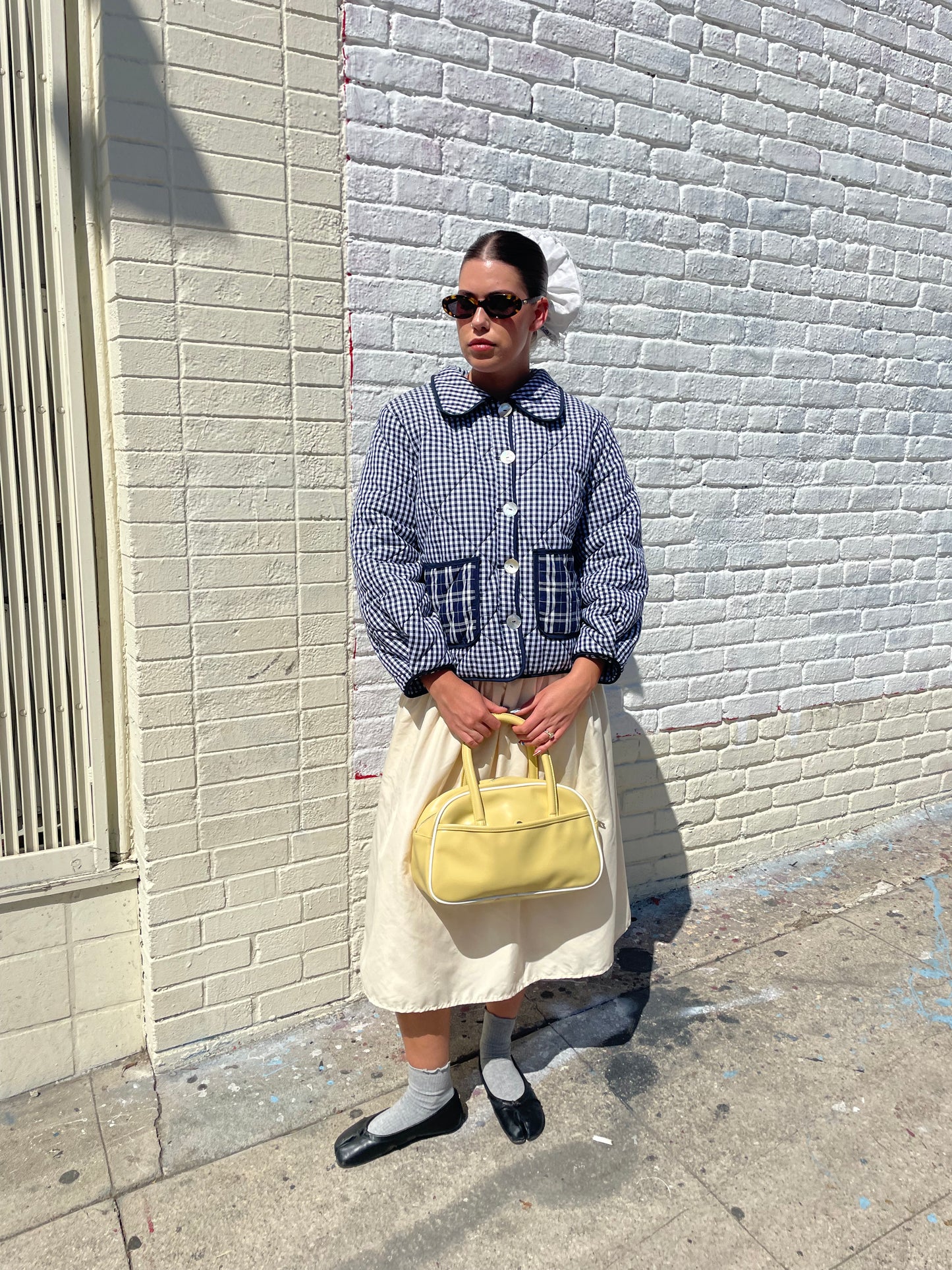 Lyra Quilted Jacket - Midnight Check Mix