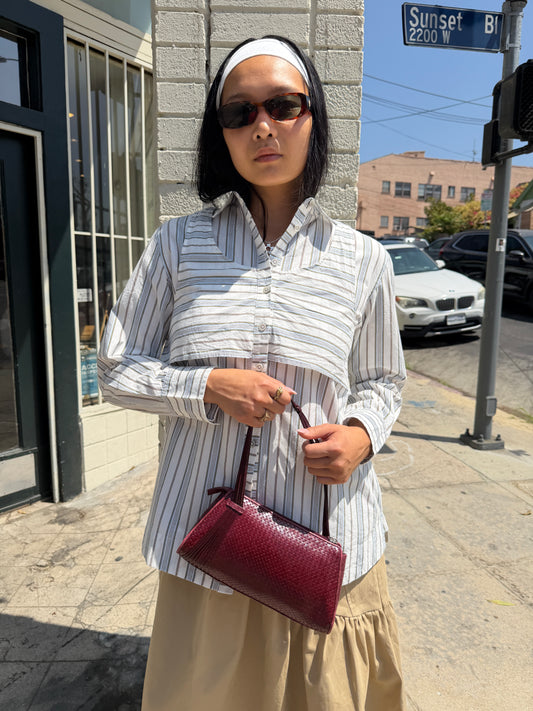 Valeria Double Layer Shirt - Caraway Stripe